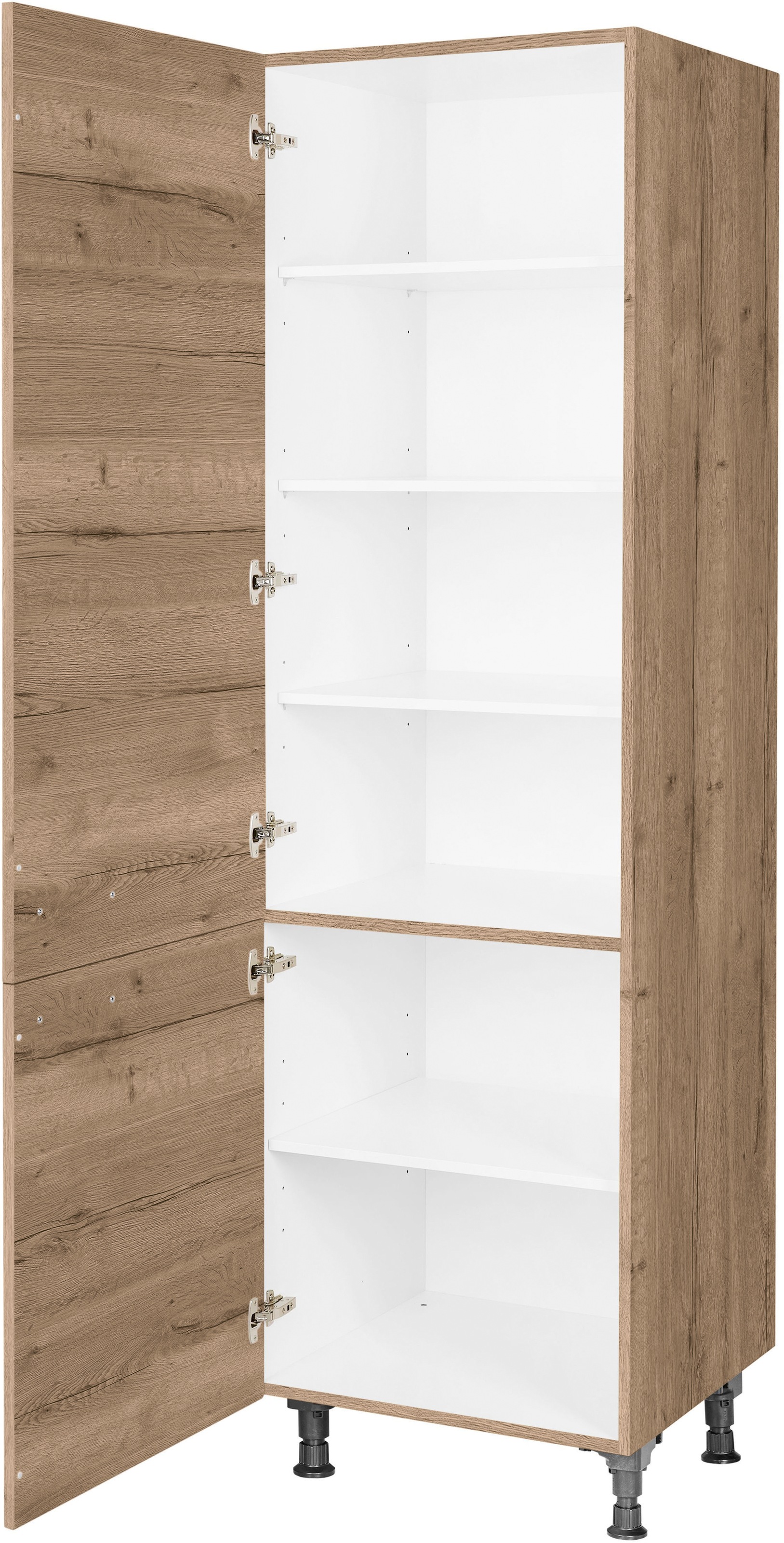 nobilia® Hochschrank »"Structura", Ausrichtung wählbar, mit zwei Türen, vormontiert,«, Breite/Höhe: 60/216,6 cm