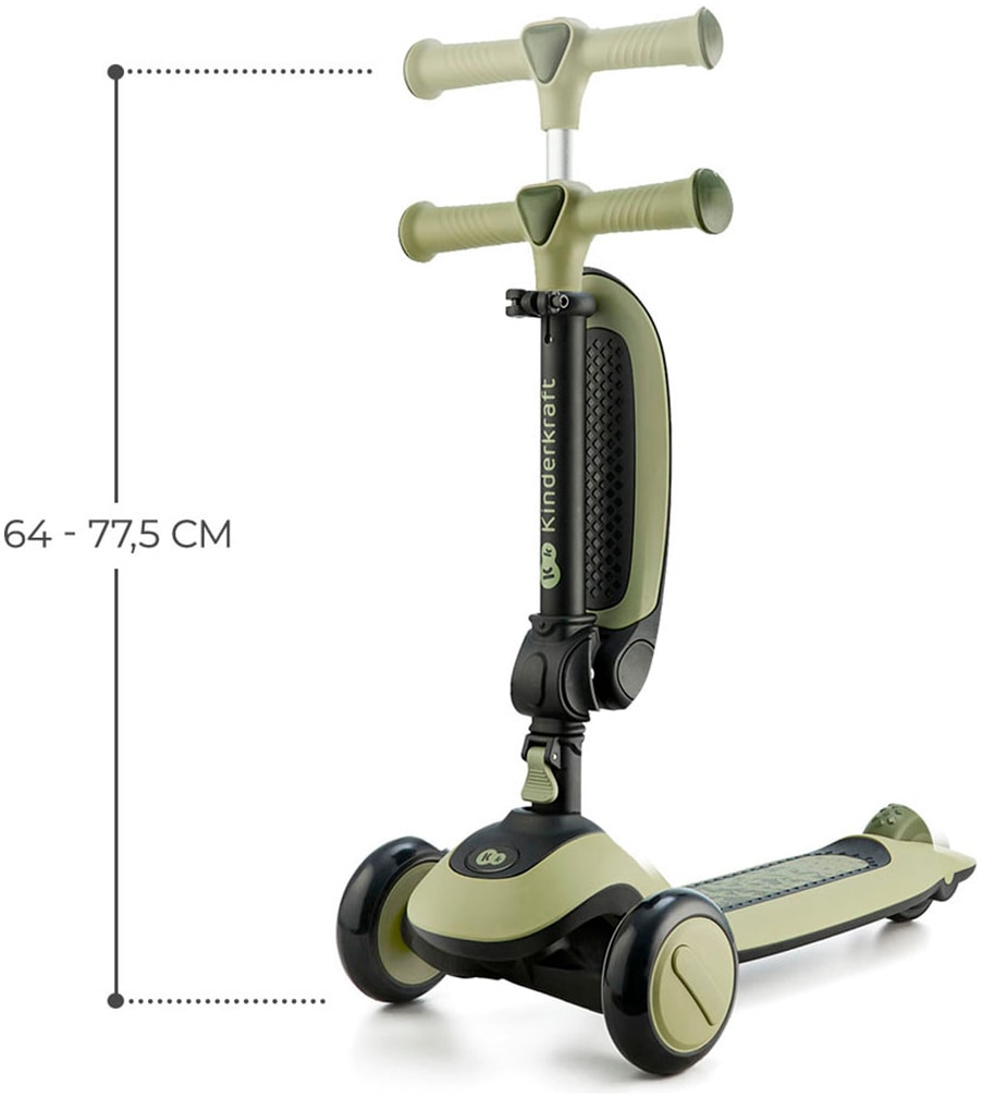 Kinderkraft Tretroller »HALLEY« für Kinder; mit Bremse und leuchtenden Vorderrädern