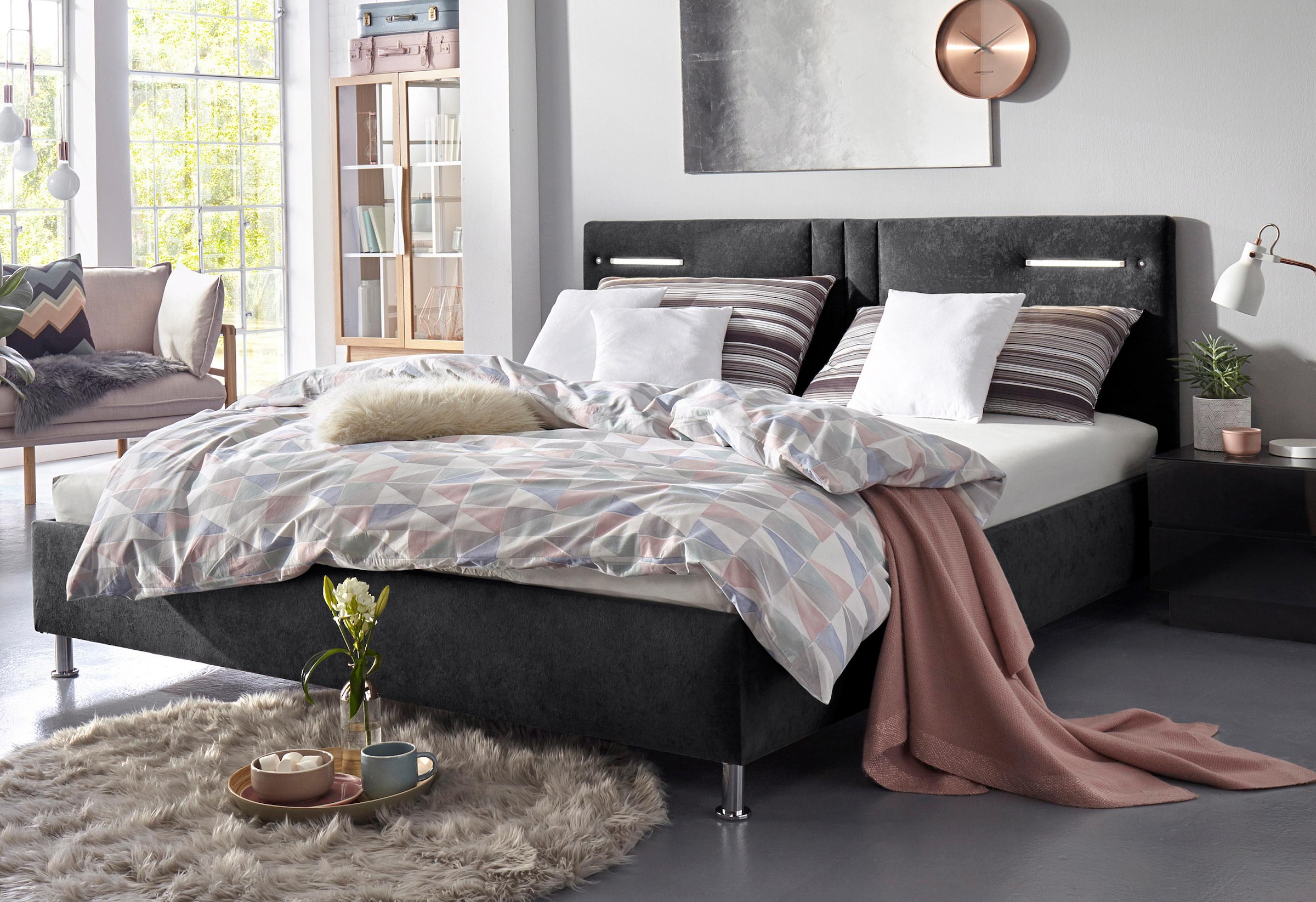 Westfalia Schlafkomfort Polsterbett "Elba" wahlweise mit LED-Beleuchtung günstig online kaufen