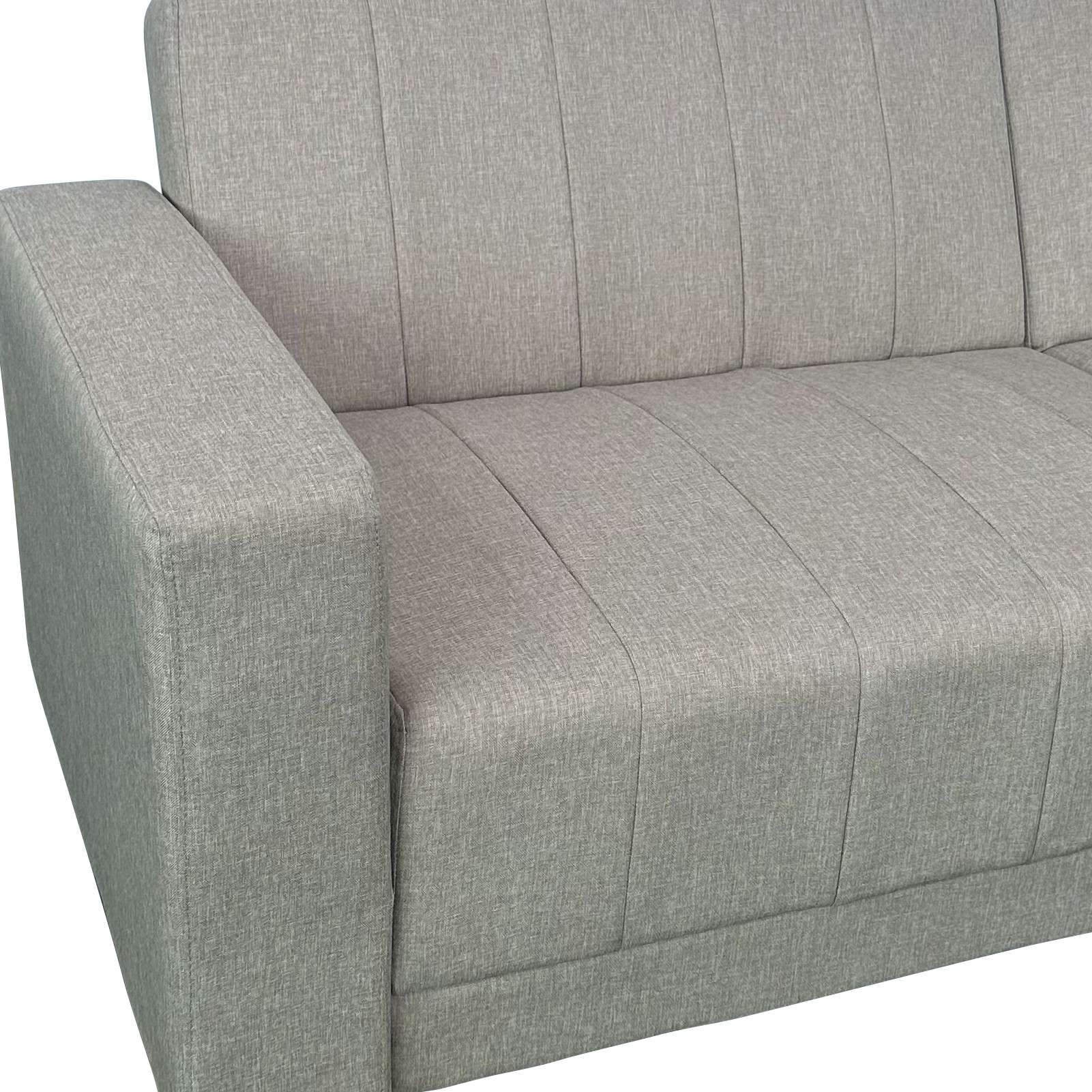 Dorel Home 3-Sitzer »Allie II Schlafsofa 225 cm«, Bett-Funktion (108/190cm), Rückenlehne 2-teilig, mit Steppung