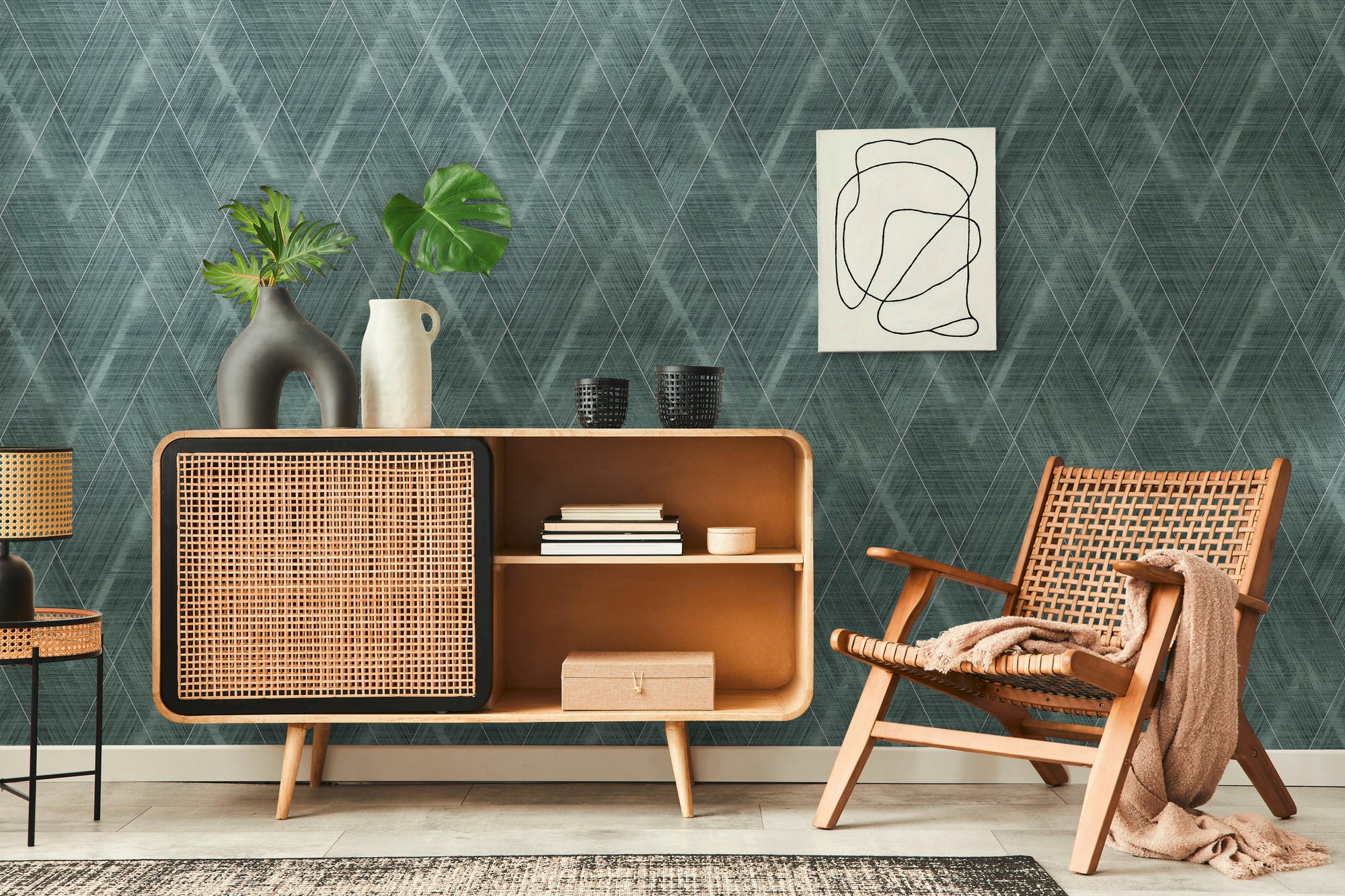A.S. Création Vliestapete »THE BOS Grafisch«, leicht glänzend-gemustert-abstrakt, Grafiktapete Tapeten Wohnzimmer Schlafzimmer Küche modern Design Optik