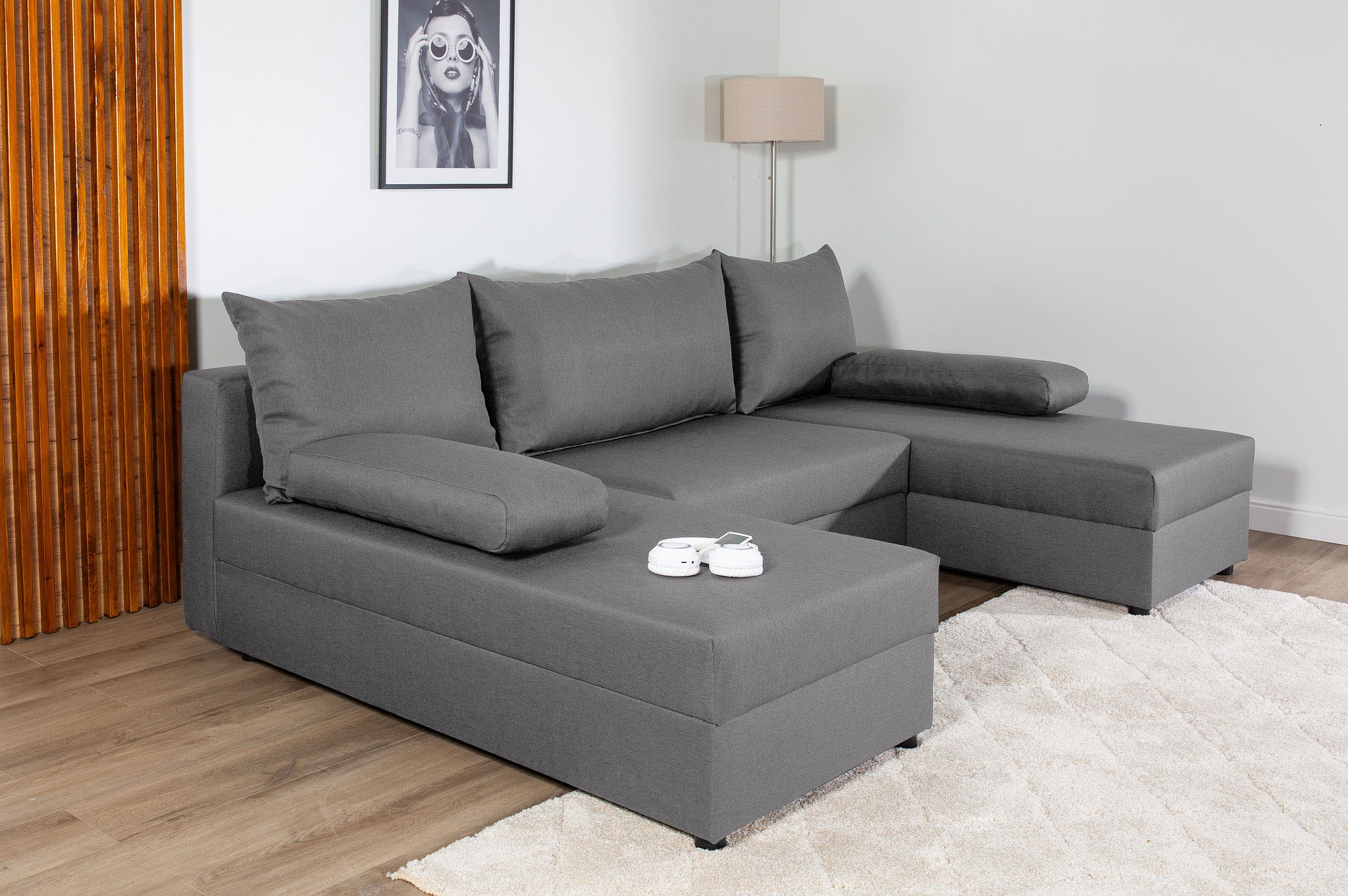 COLLECTION AB Wohnlandschaft »Pico U-Form«, Wohnlandschaft,2 X Ottomane,Polyätherschaum Polsterung