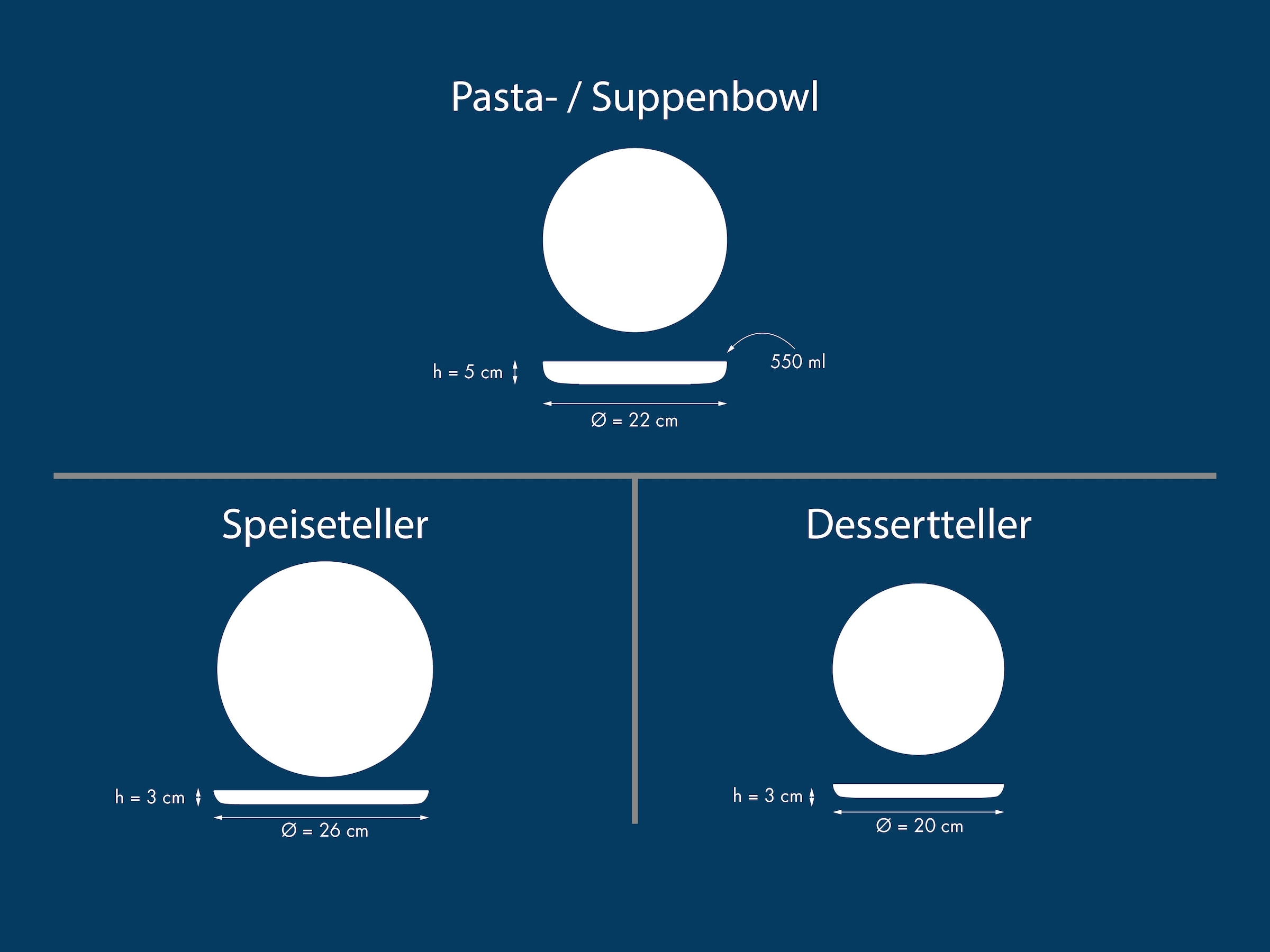 OTTO home Teller-Set »modernes Geschirr-Set, Service Novalee« hohe Haltbarkeit, spülmaschinen- & mikrowellengeeignet, Reaktivglasur