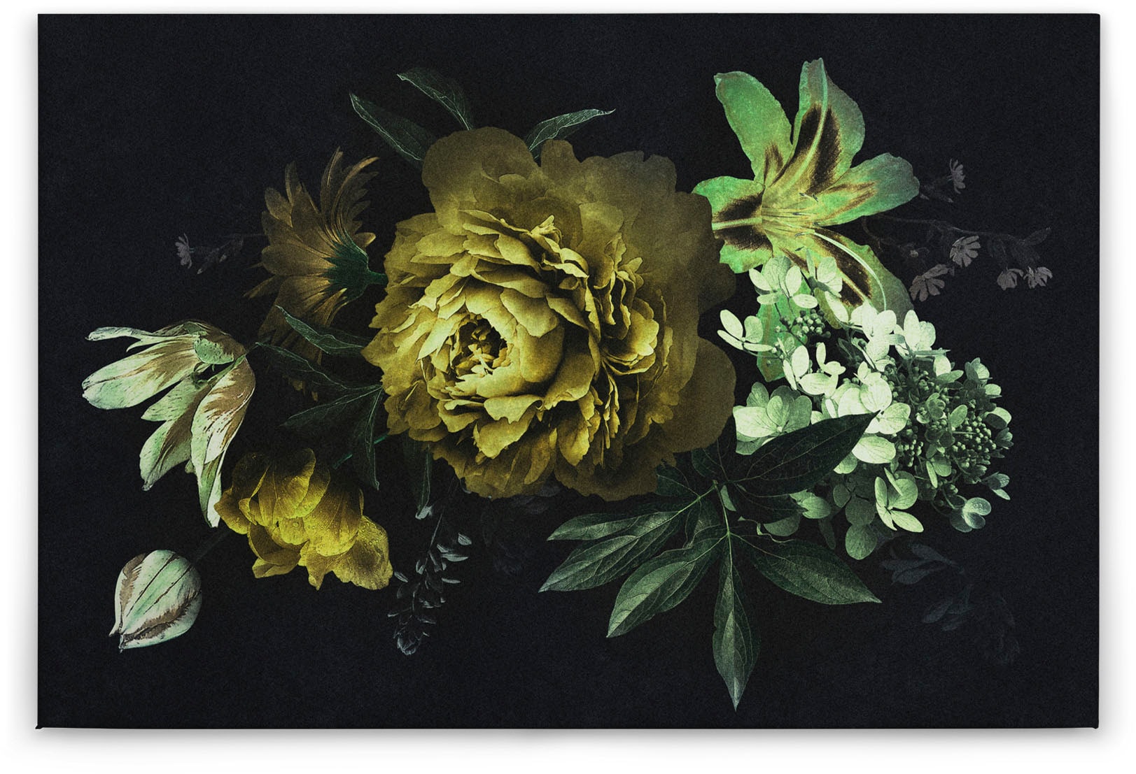 A.S. Création Leinwandbild »drama queen«, Kunst-Blumen-Kinder, (1 St.), Keilrahmen Bild Floral Blumen Leinwand-Bild Wohnzimmer modern Wandbild