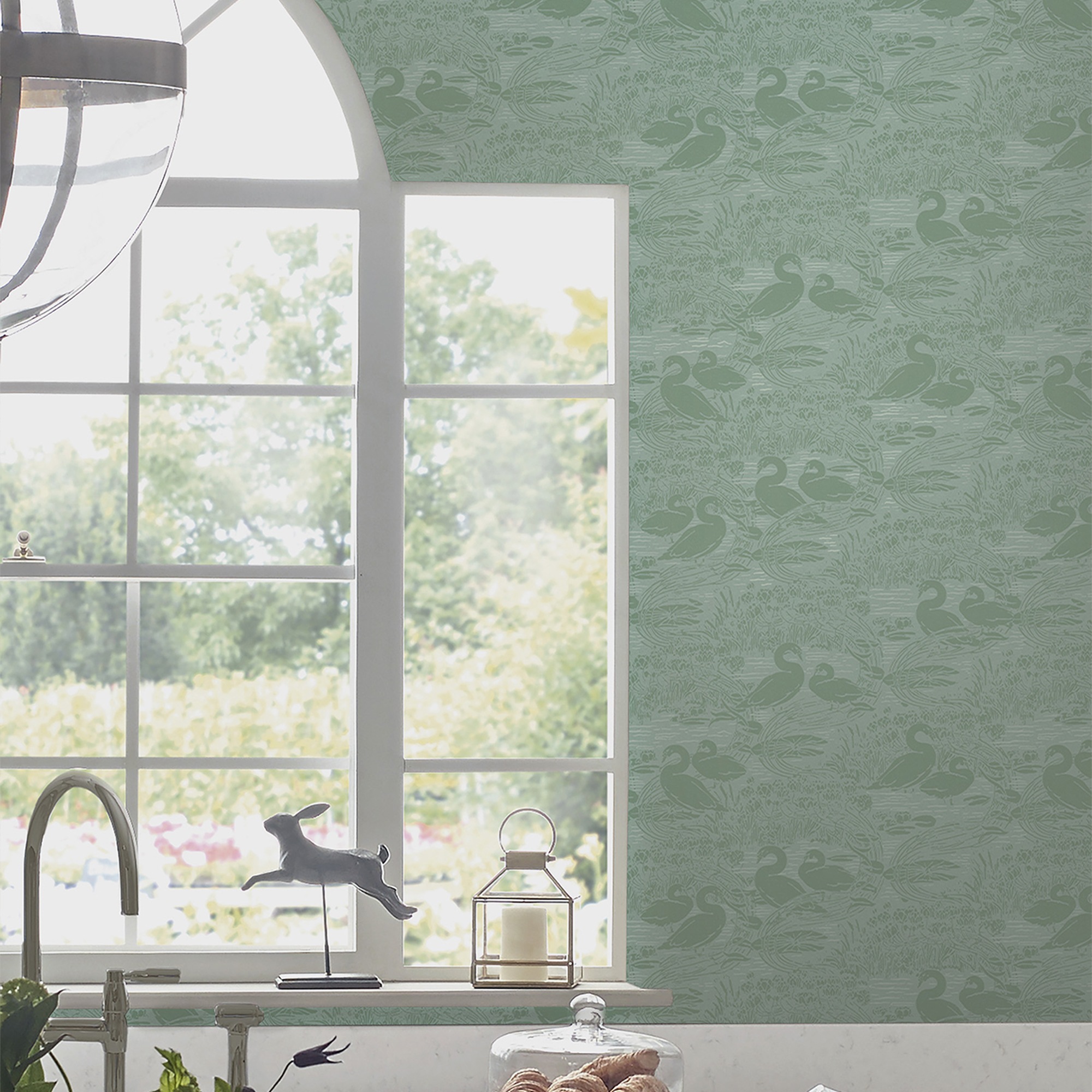 LAURA ASHLEY Vliestapete »Swans«, 10mx52cm