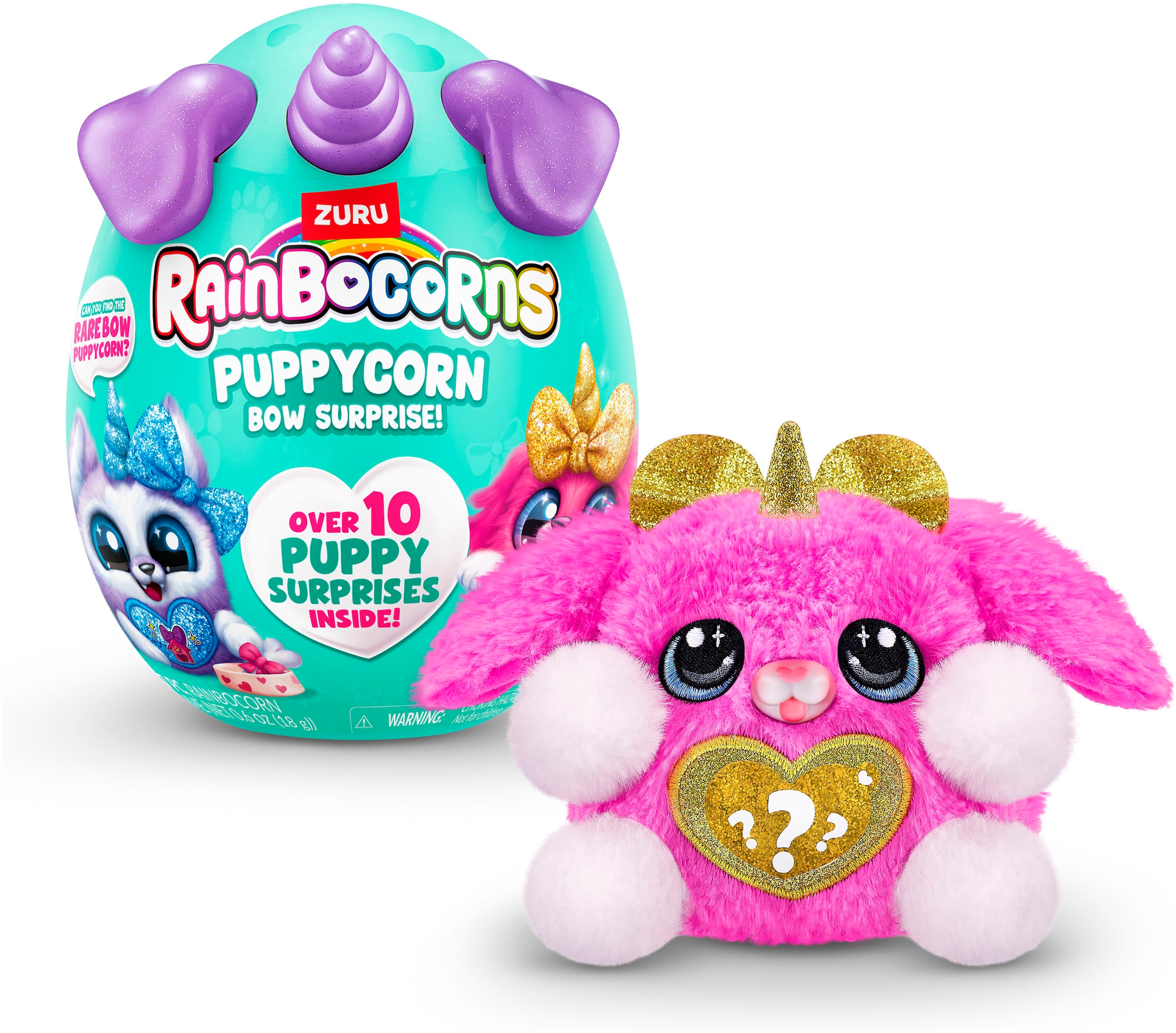 RainBoCorns Plüschfigur »Rainbocorns, Puppycorn Bow Surprise«, Lieferung erfolgt sortiert (unterschiedliche Charaktere)