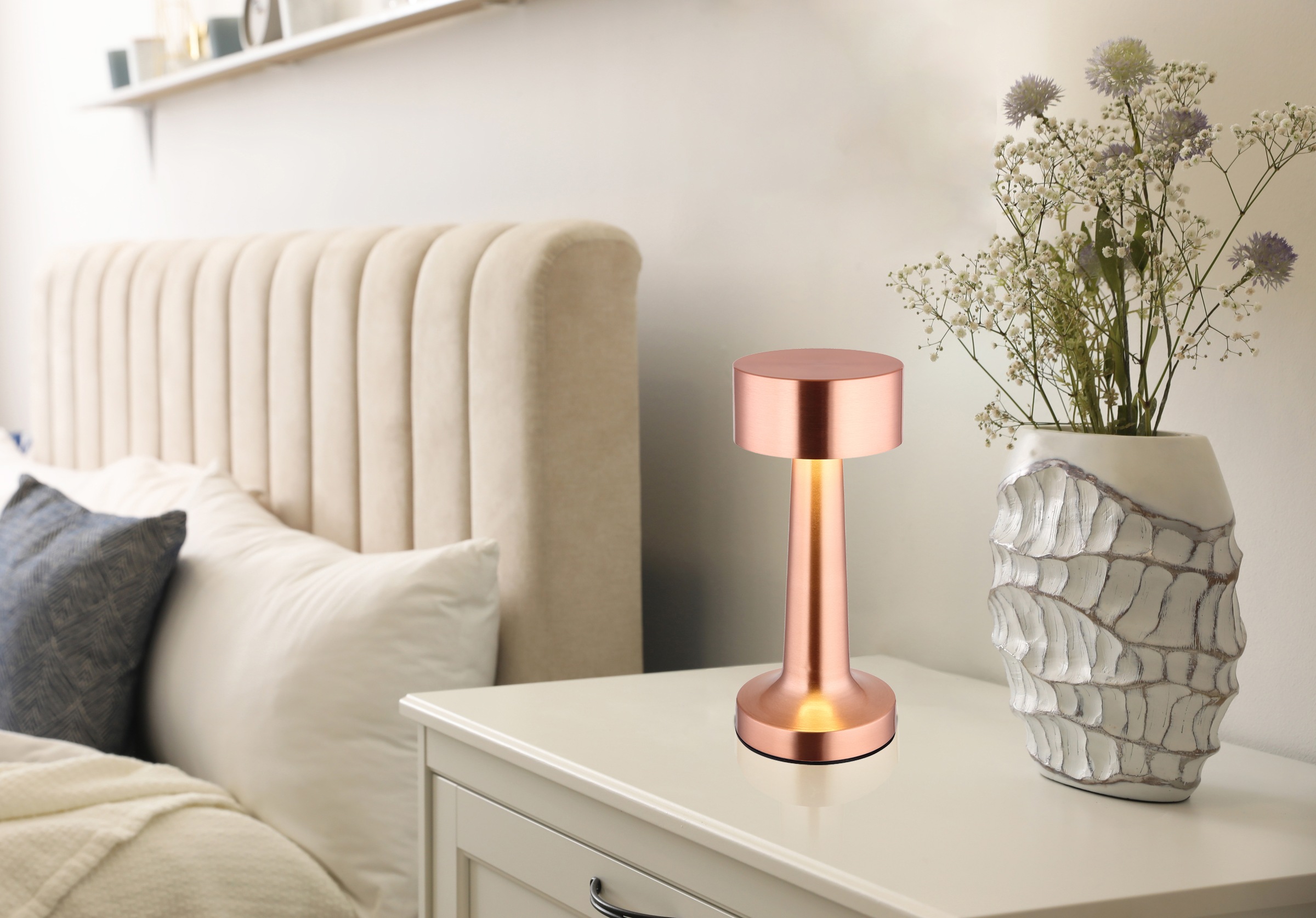 GLOBO LIGHTING LED Tischleuchte »ANGELIKA« LED-Modul 1 Stk. warmweiß - kalt günstig online kaufen