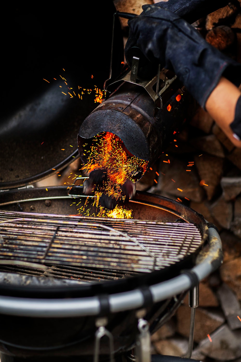 RÖSLE Anzündkamin »25039«, (1 tlg.), Grillkohleanzünder aus Edelstahl, Funkenschutz