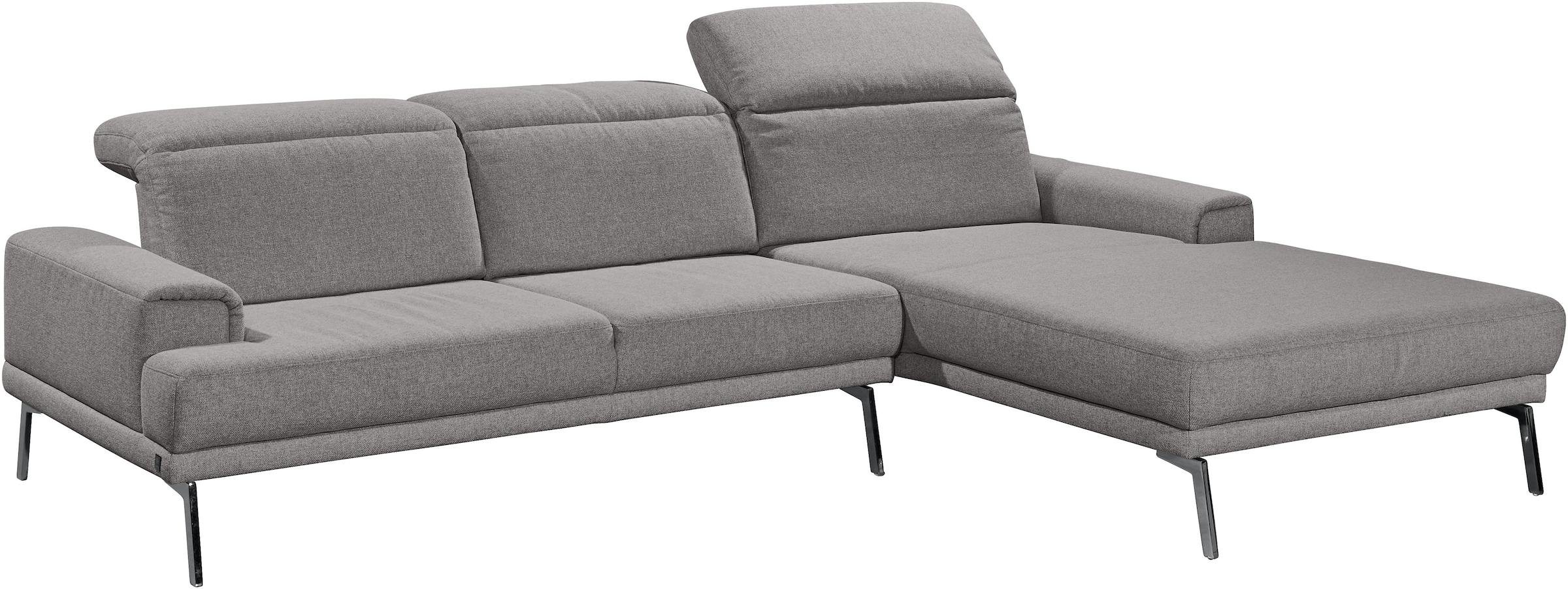 Musterring Ecksofa »MR 4580«, mit Kopf- und Sitztiefenverstellung, Metallfuß chrom, 288 x 193/220cm