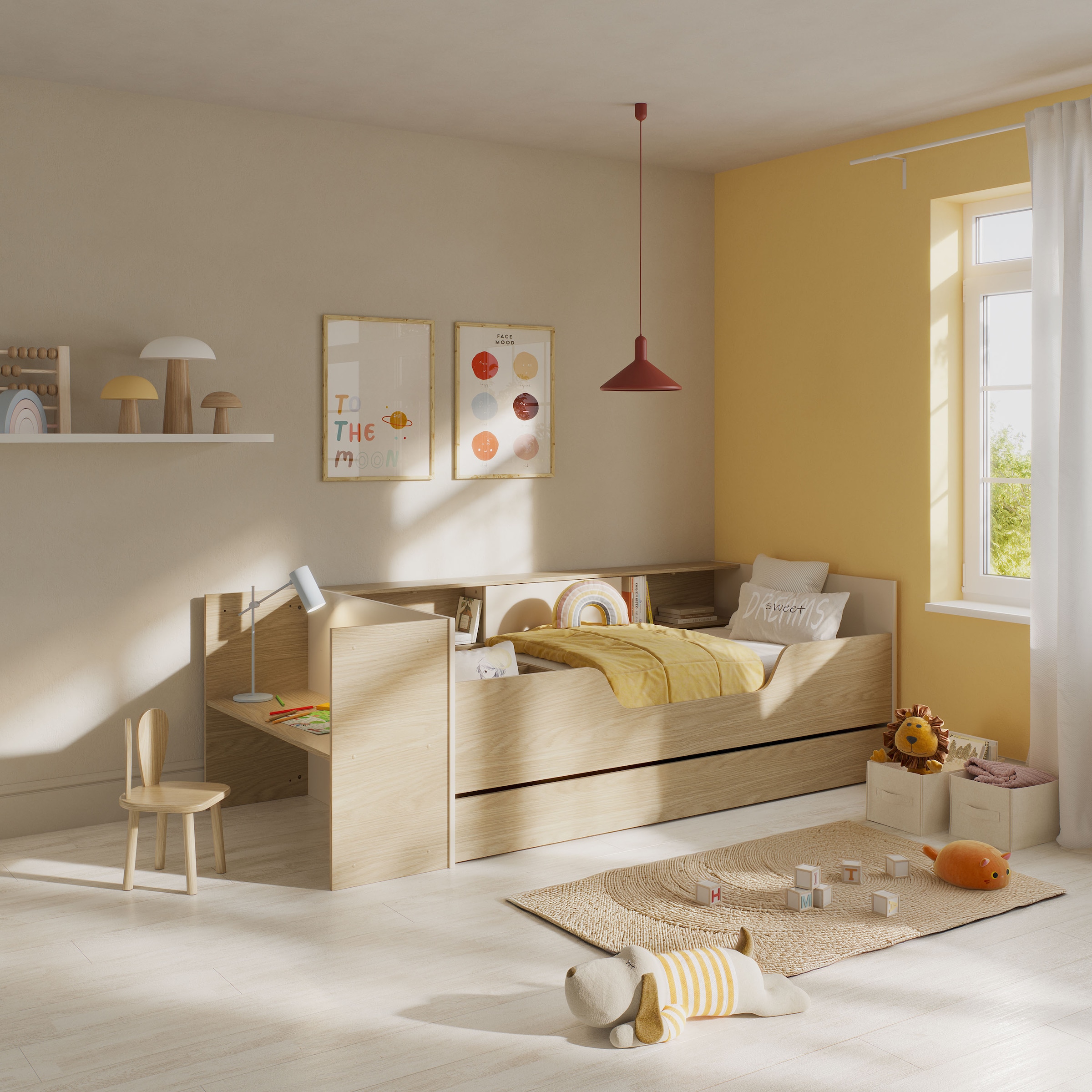 Gami Stauraumbett »BAYA« Ein Bett, das mit Ihrem Kind mitwächst !