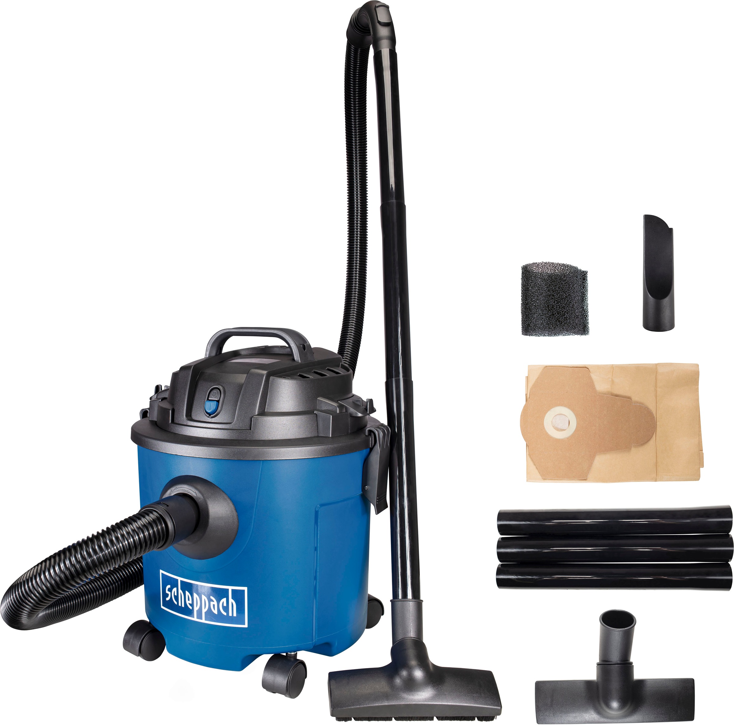 Scheppach Nass-Trocken-Sauger »NTS 16«, 16L, 20kPa, mit Zubehör, 3m Kabel, 1,8 m Saugschlauch