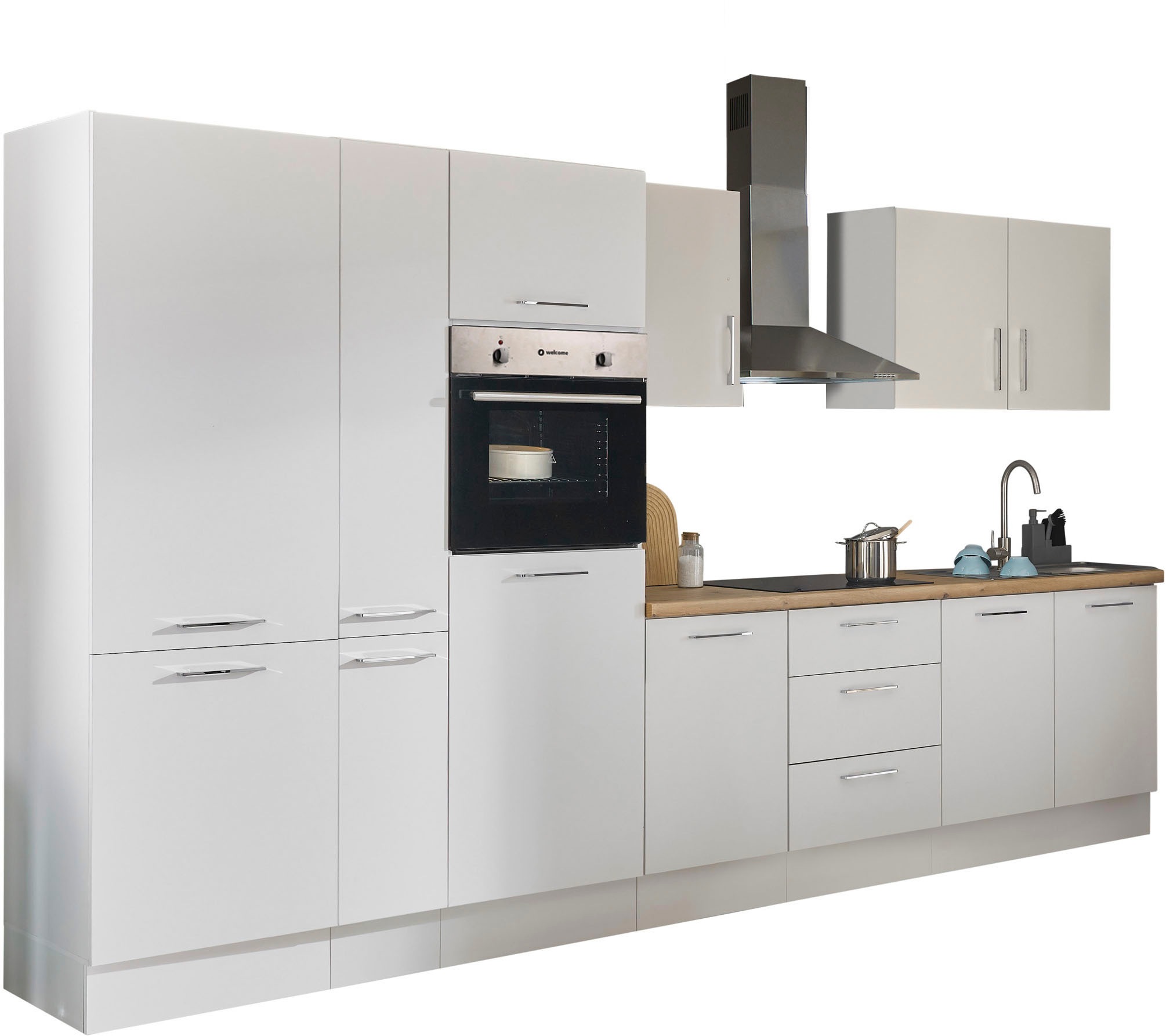 BASIC by Balculina Küchenzeile »Turin«, Breite 360 cm, wahlweise mit E-Geräten