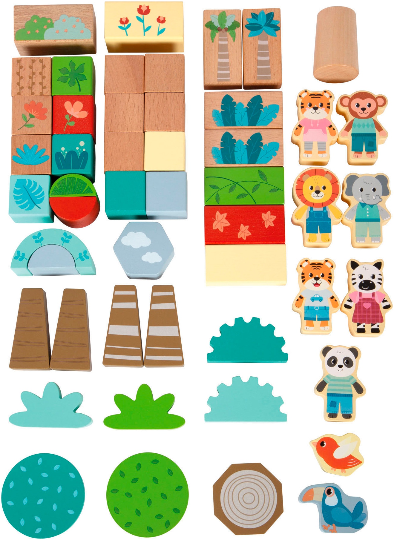 Small Foot Spielbausteine »Holzbausteine, Jungle Friends«