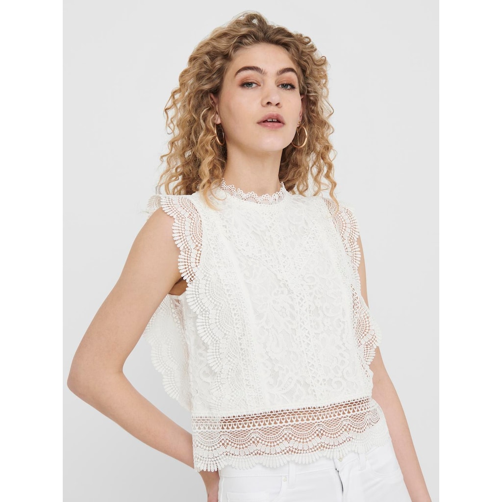 ONLY Spitzenshirt »ONLKARO S/L LACE TOP NOOS WVN«