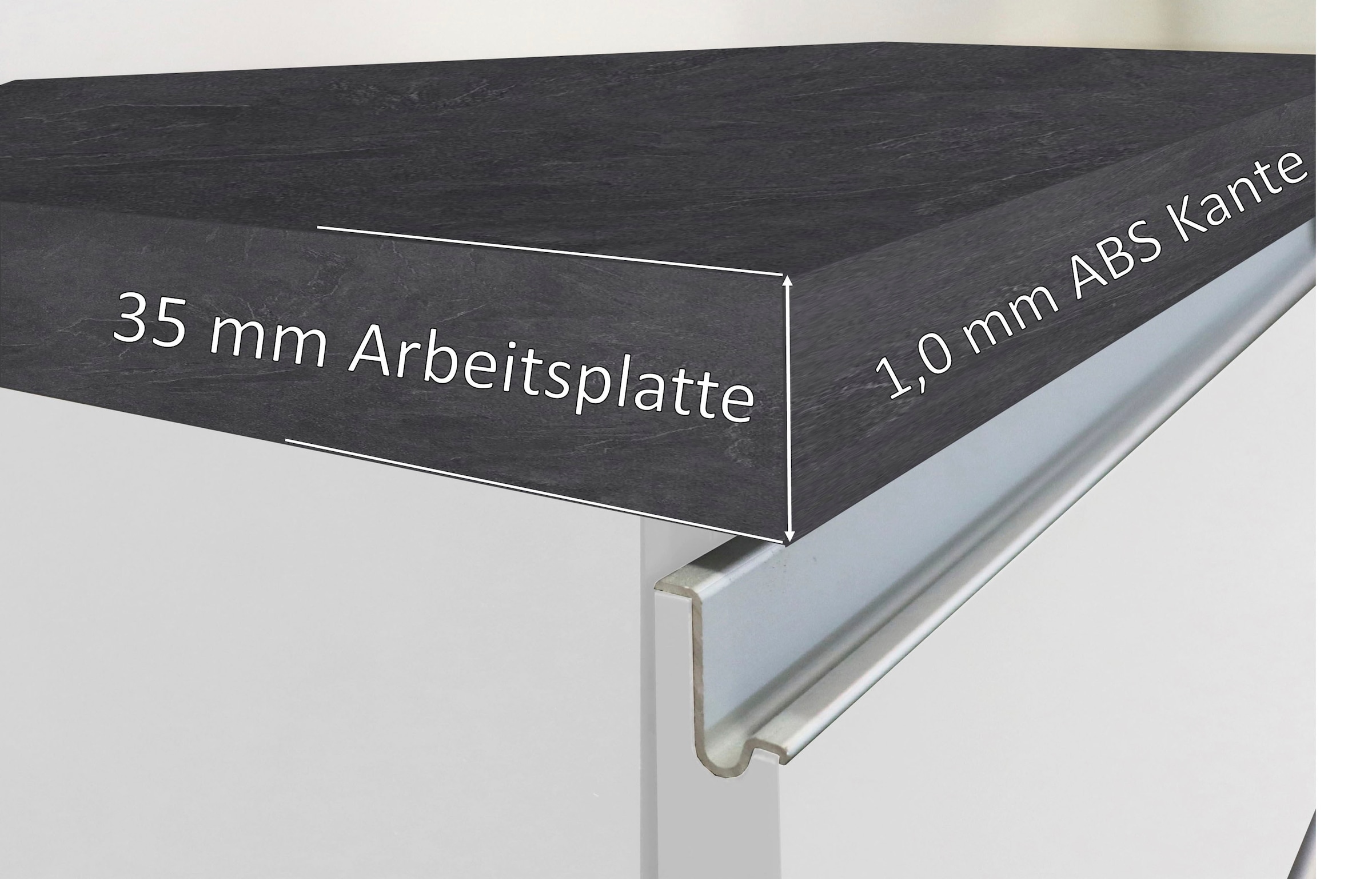 KOCHSTATION Küchenzeile »KS-Sole«, Breite 256 cm, mit Geschirr-Abtropfschrank, ohne E-Geräte