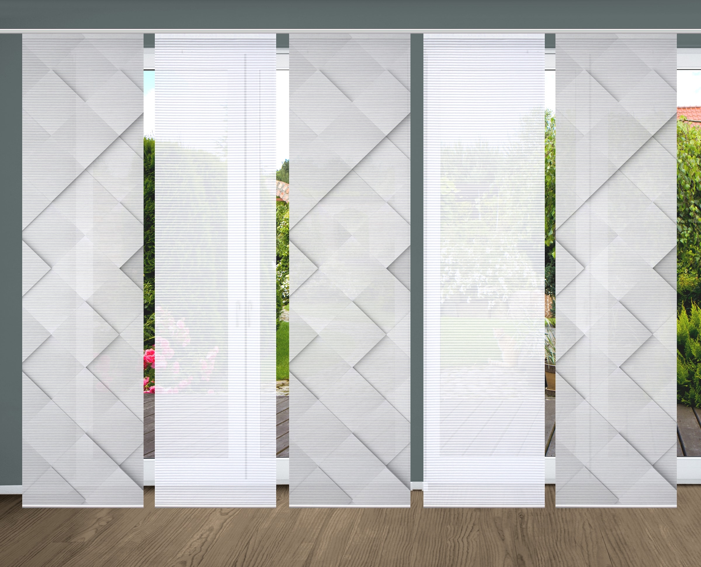 HOME in green Schiebegardine »SYLVIA« Paneelwagen 5 Stk. tlg. SET DIGITALDR günstig online kaufen