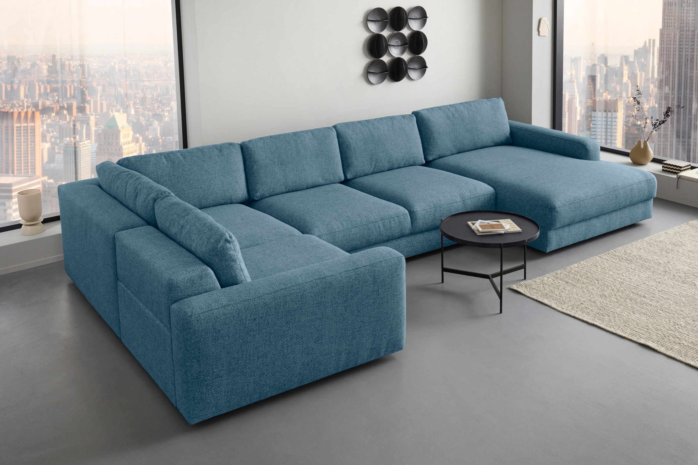 Places of Style Wohnlandschaft »Bloomfield, U-Form«, In verschiedenen Größen bestellbar