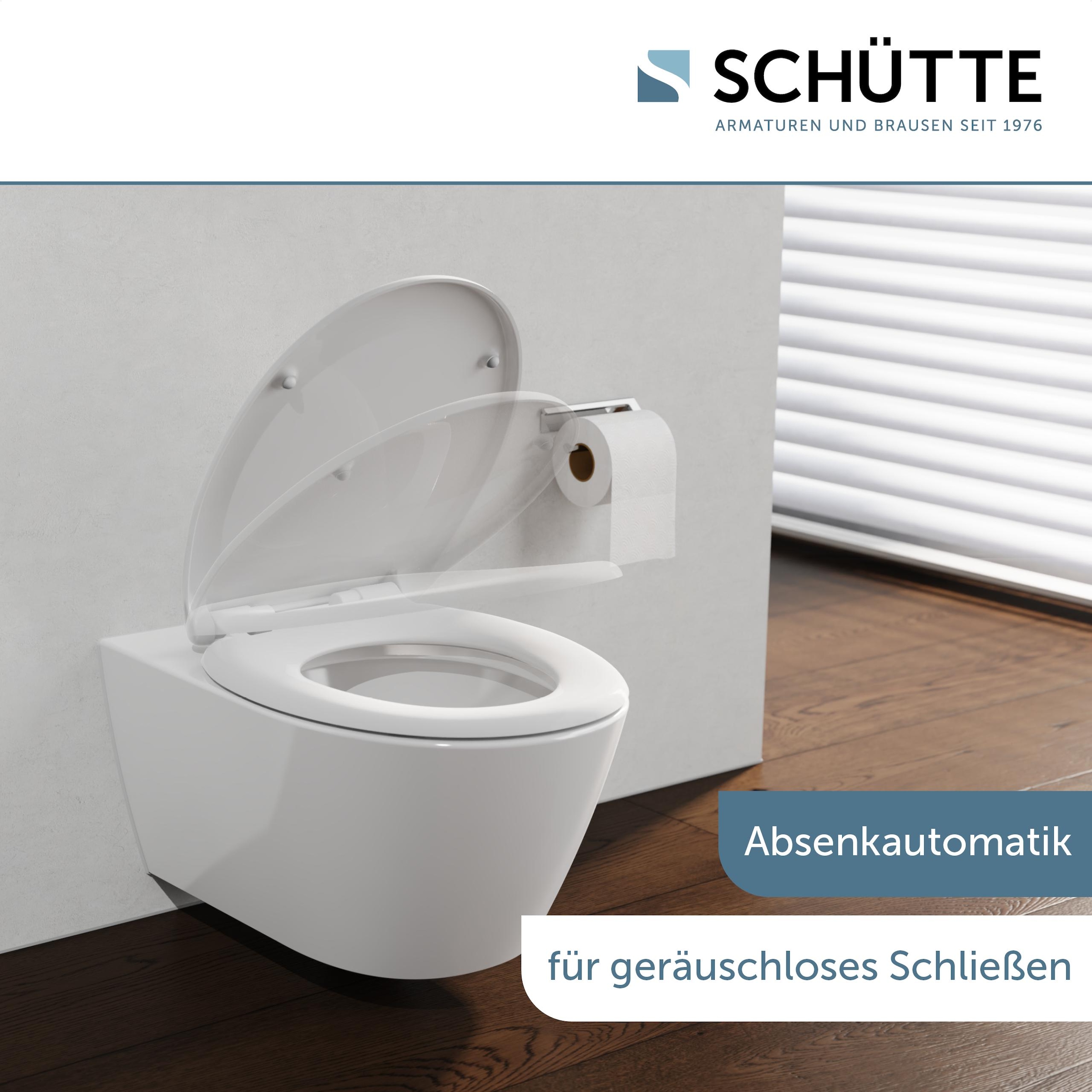 Schütte WC-Sitz »WHITE«, Duroplast, mit Absenkautomatik und Schnellverschluss