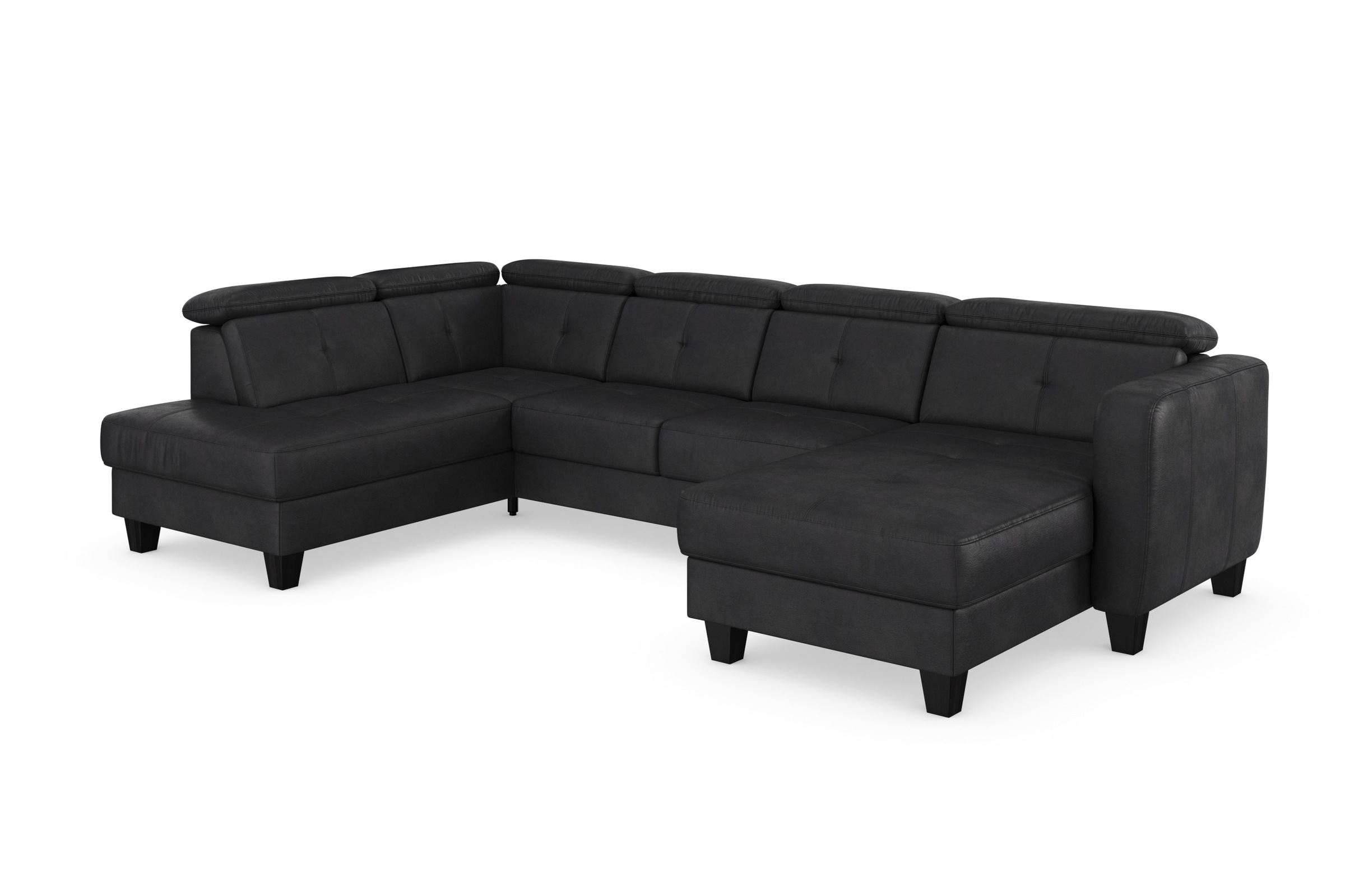 sit&more Wohnlandschaft »Belluci U-Form«, Kopfteilverstellung und Federkern, wahlweise mit Bettfunktion