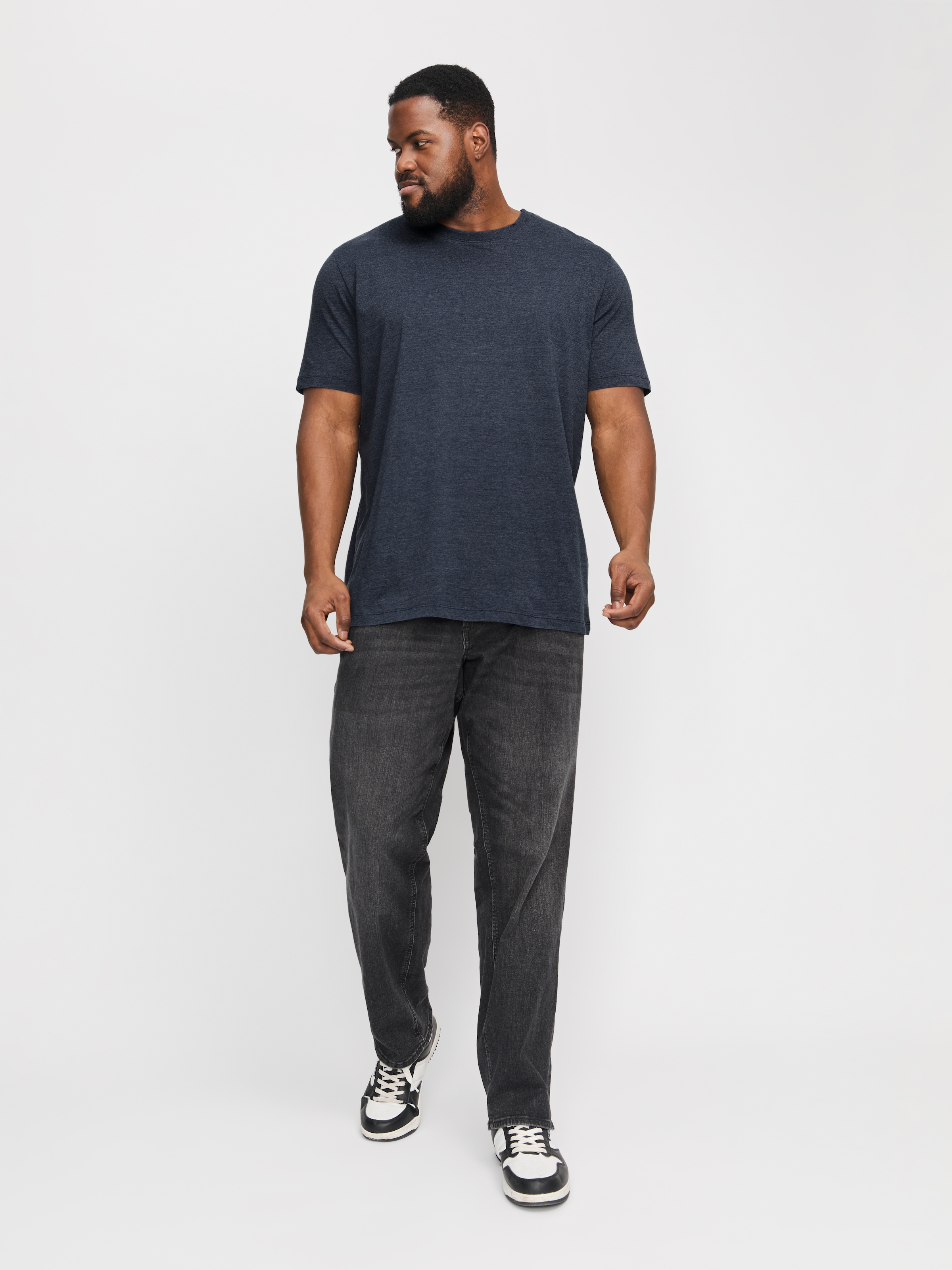 Jack & Jones PlusSize Rundhalsshirt »JJEORGANIC MEL TEE SS O-NECK NOOS PLS«