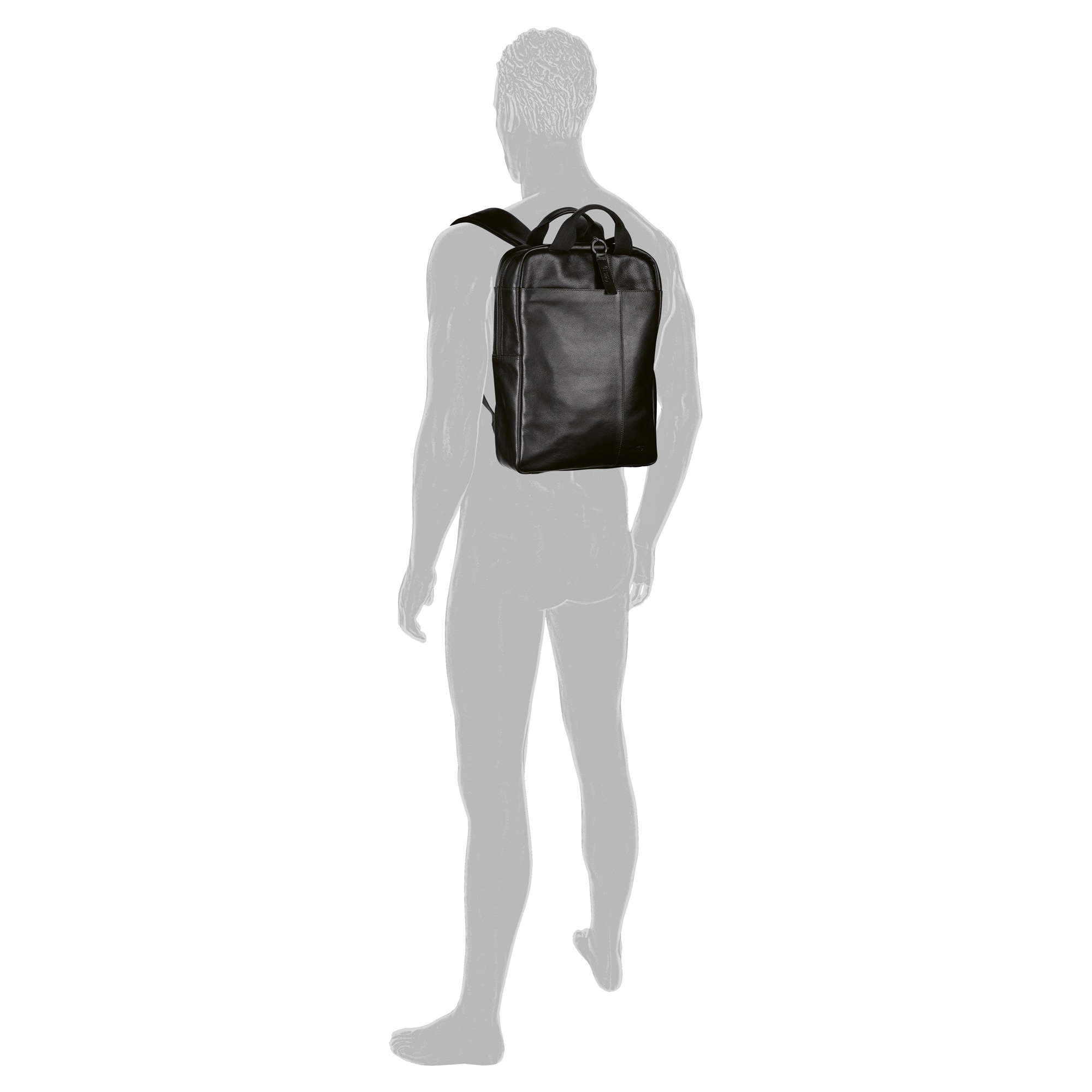 camel active Rucksack »Pine«, aus pflanzlich gegerbtem Rindsleder im kernigen Look mit RFID-Schutz