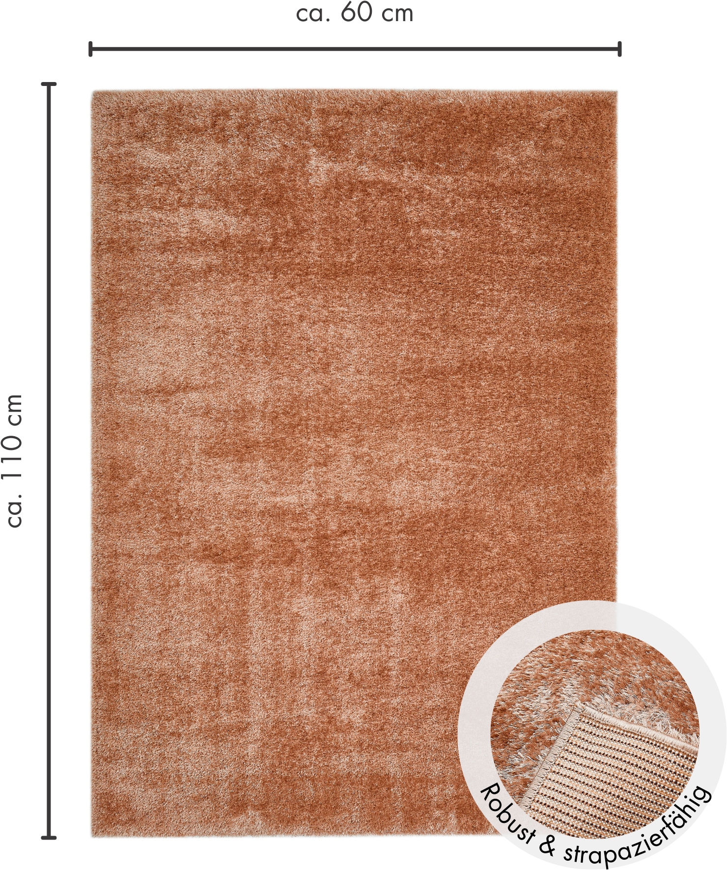 LUXOR living Hochflor-Teppich »Gela« rechteckig 45 mm Höhe Uni Farben, weich und flauschig, ideal im Wohnzimmer & Schlafzimmer