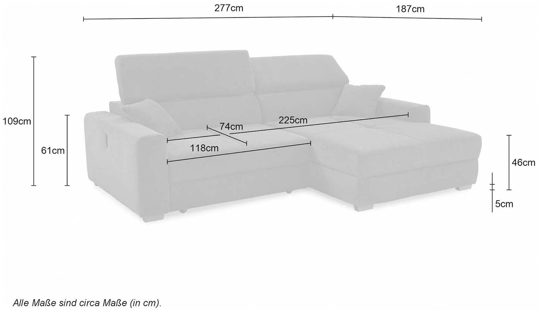 Jockenhöfer Gruppe Ecksofa »Slider, L-Form, 140kg Belastbarkeit je Sitzplatz«, elektromotorische Sitztiefenverstellung,USB-Ladeports,mit Kopfstützen