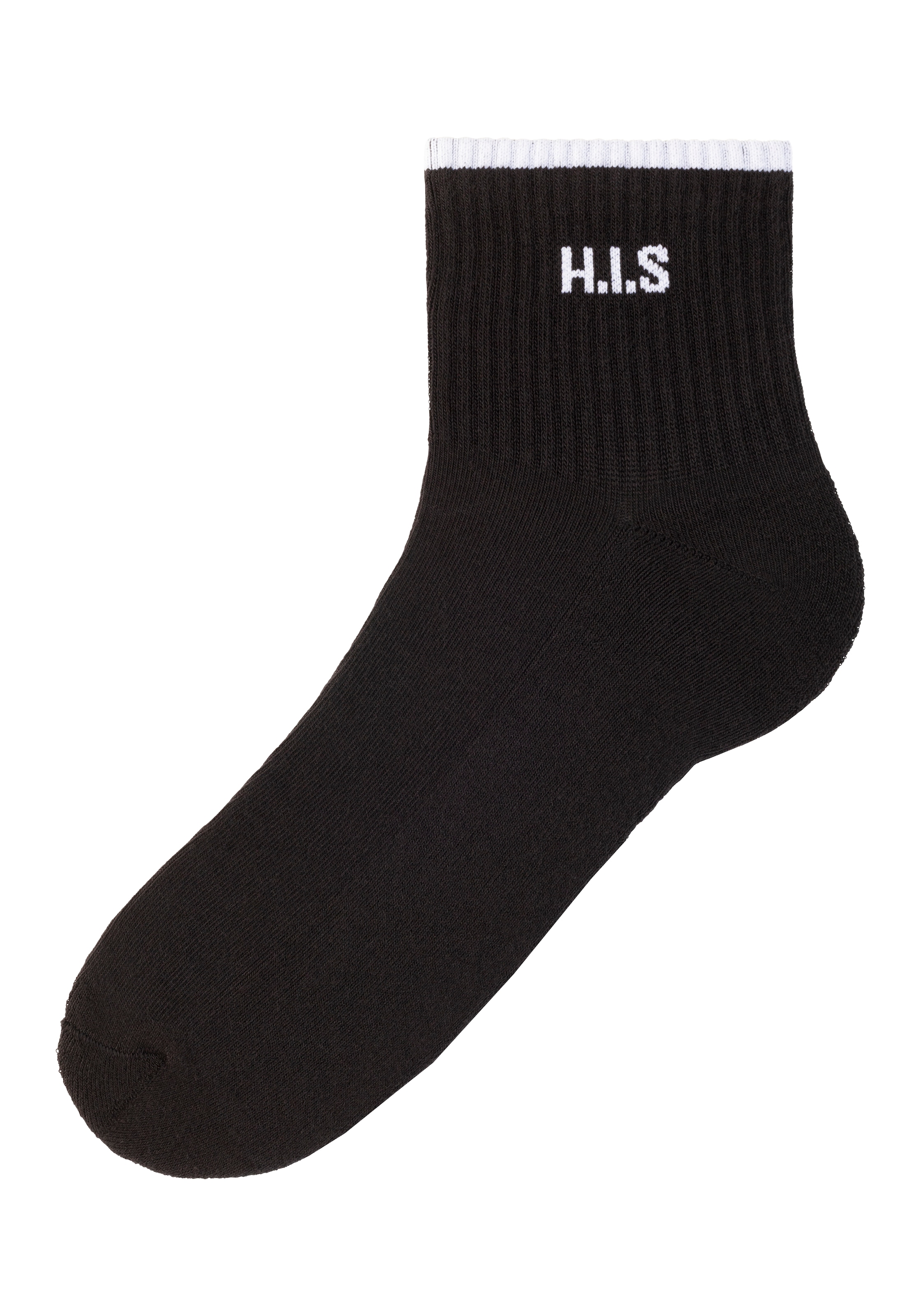 H.I.S Sportsocken, (Packung, 6 Paar), Kurzsocken mit Frottee & verstärkten Belastungszonen