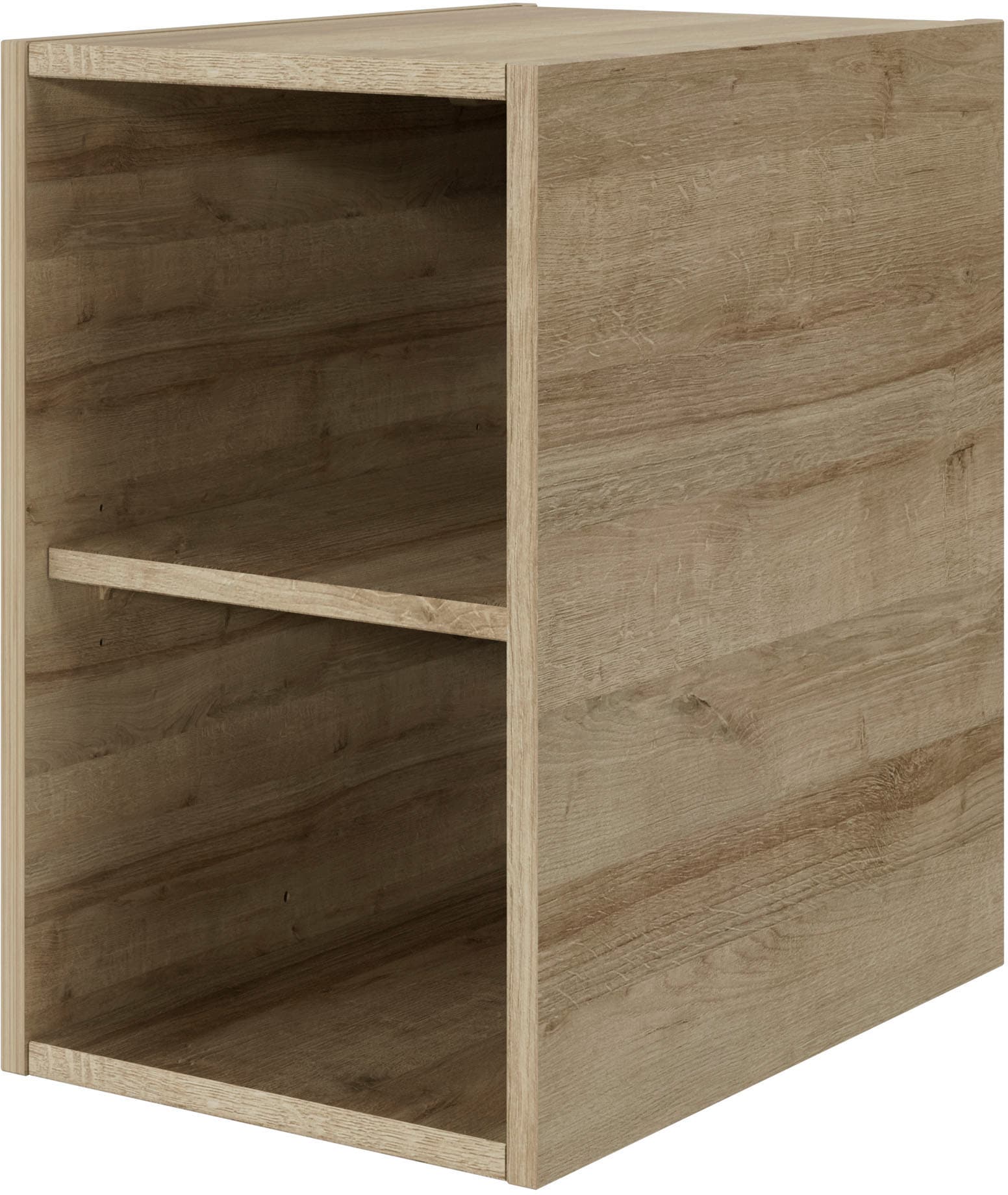 Saphir Waschtisch »Serie 4035 Keramik-Aufsatzbecken mit Unterschrank, 118 cm breit«, Waschplatz mit 2 Schubladen, Riviera Eiche quer Nachbildung