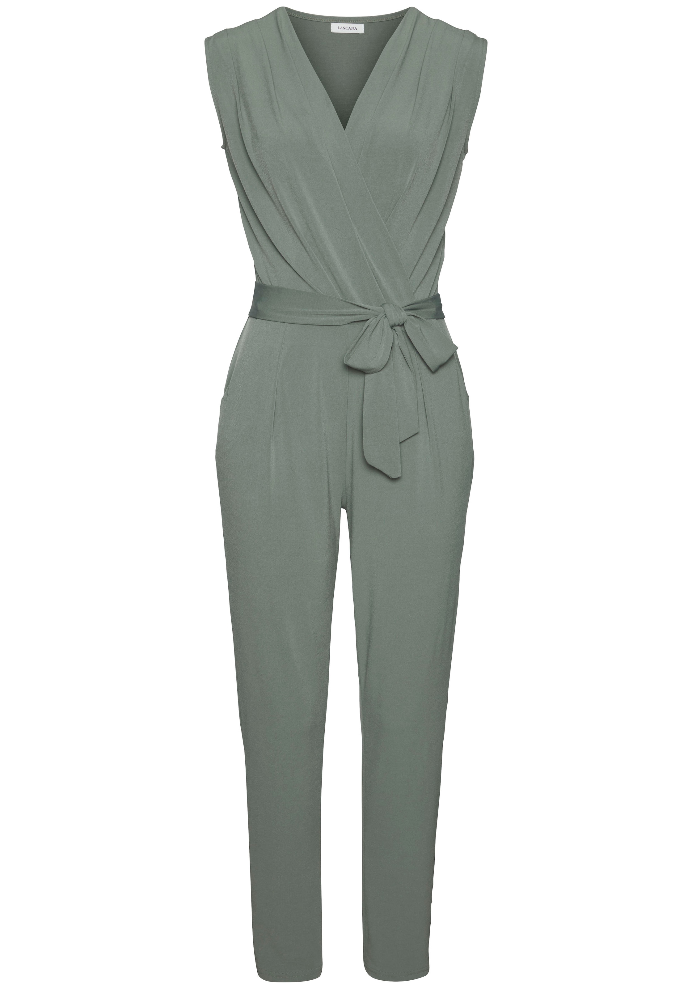 LASCANA Overall, (mit Bindegürtel), aus knitterfreier Ware, eleganter Jumpsuit in Wickeloptik, bügelfrei