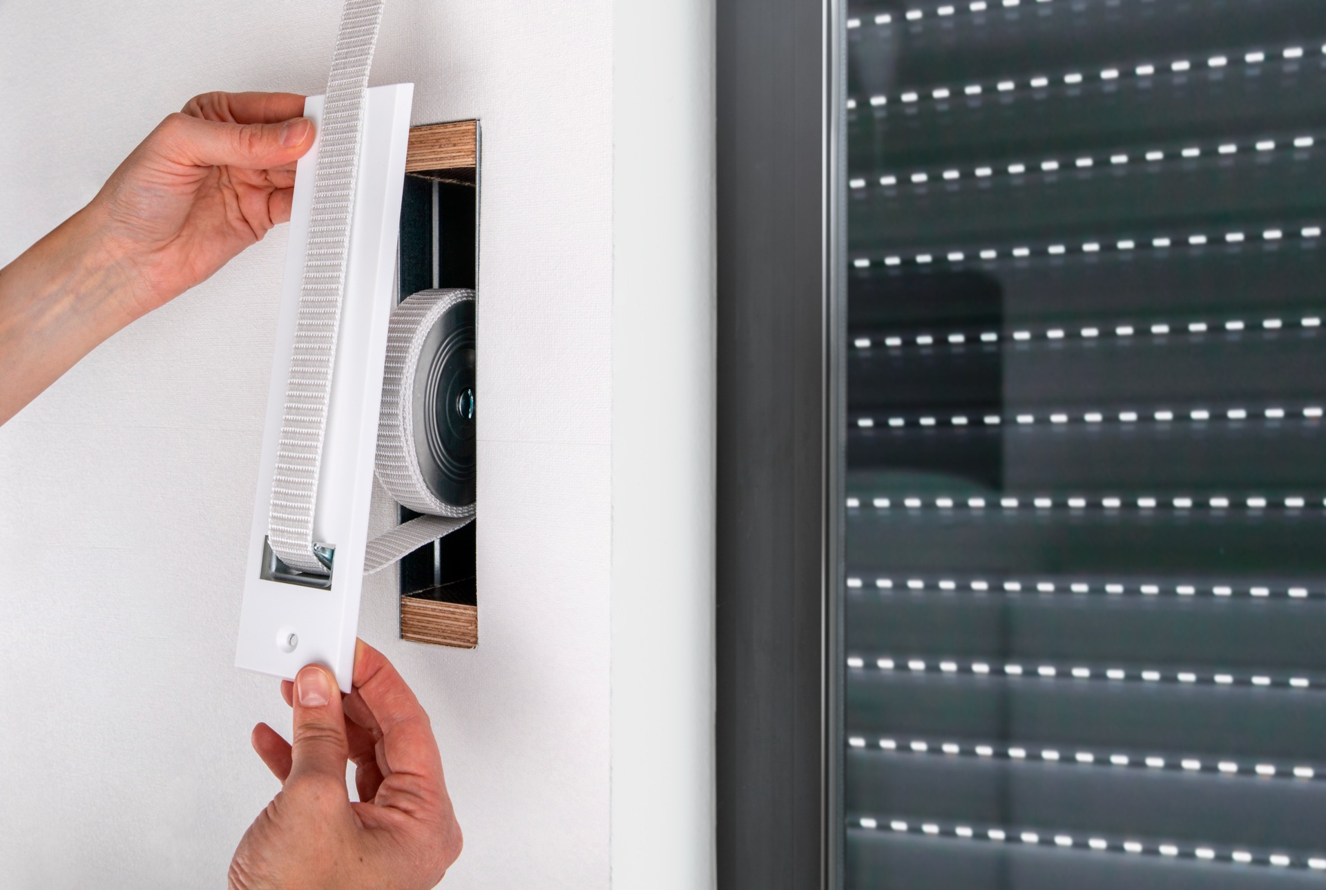 SCHELLENBERG Einlass-Gurtwickler »für das Rollladensystem Maxi, Lochabstand 21,5 cm, Unterputz-Montage«, für Rollladengurte mit 23 mm Breite