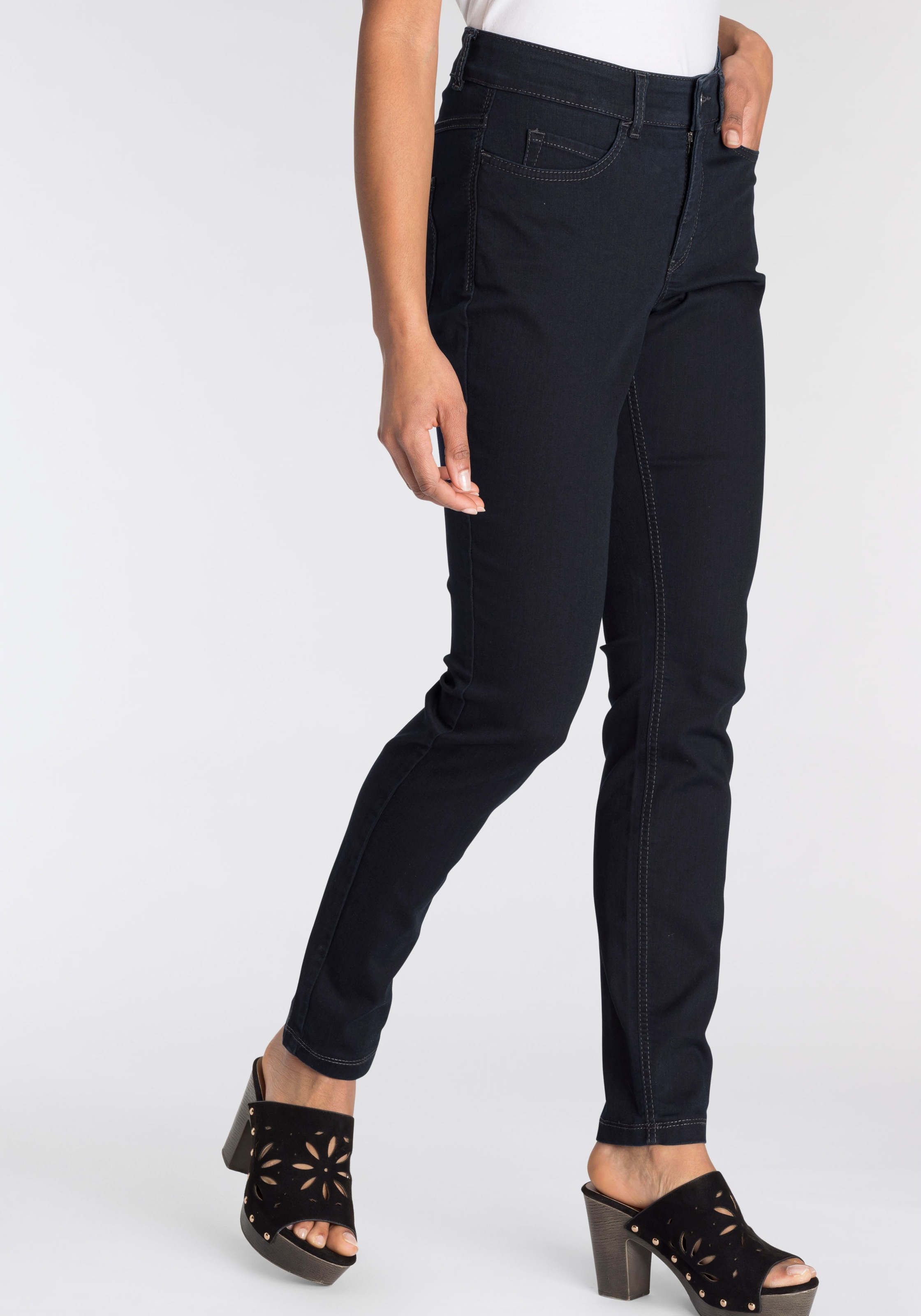 MAC Skinny-fit-Jeans »Hiperstretch-Skinny«, Power-Stretch bequem online ganzen den Qualität sitzt kaufen Tag