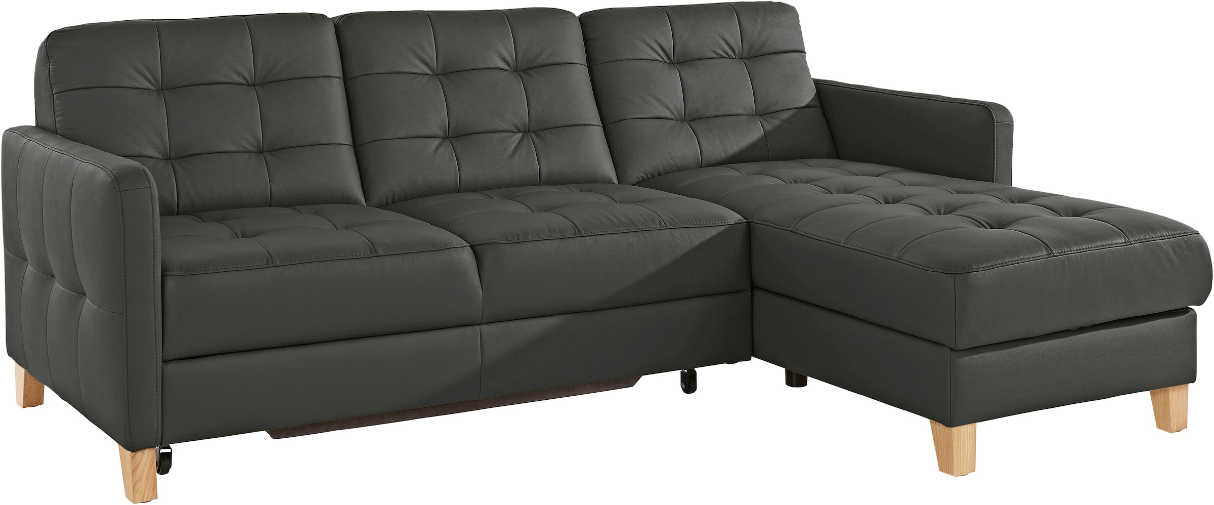 exxpo - sofa fashion Ecksofa »Elio, kompakt und komfortabel, bequem und zeitloses Design, L-Form«, wahlweise mit Bettfunktion