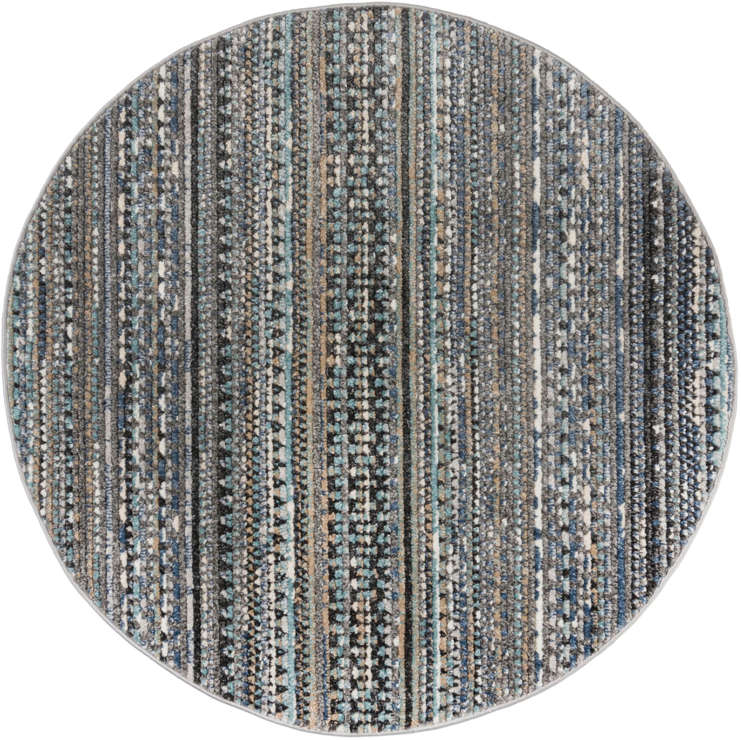 FLAIR RUGS Teppich »Camino Abstraktes«, rund, 8 mm Höhe, Abstraktes Teppich
