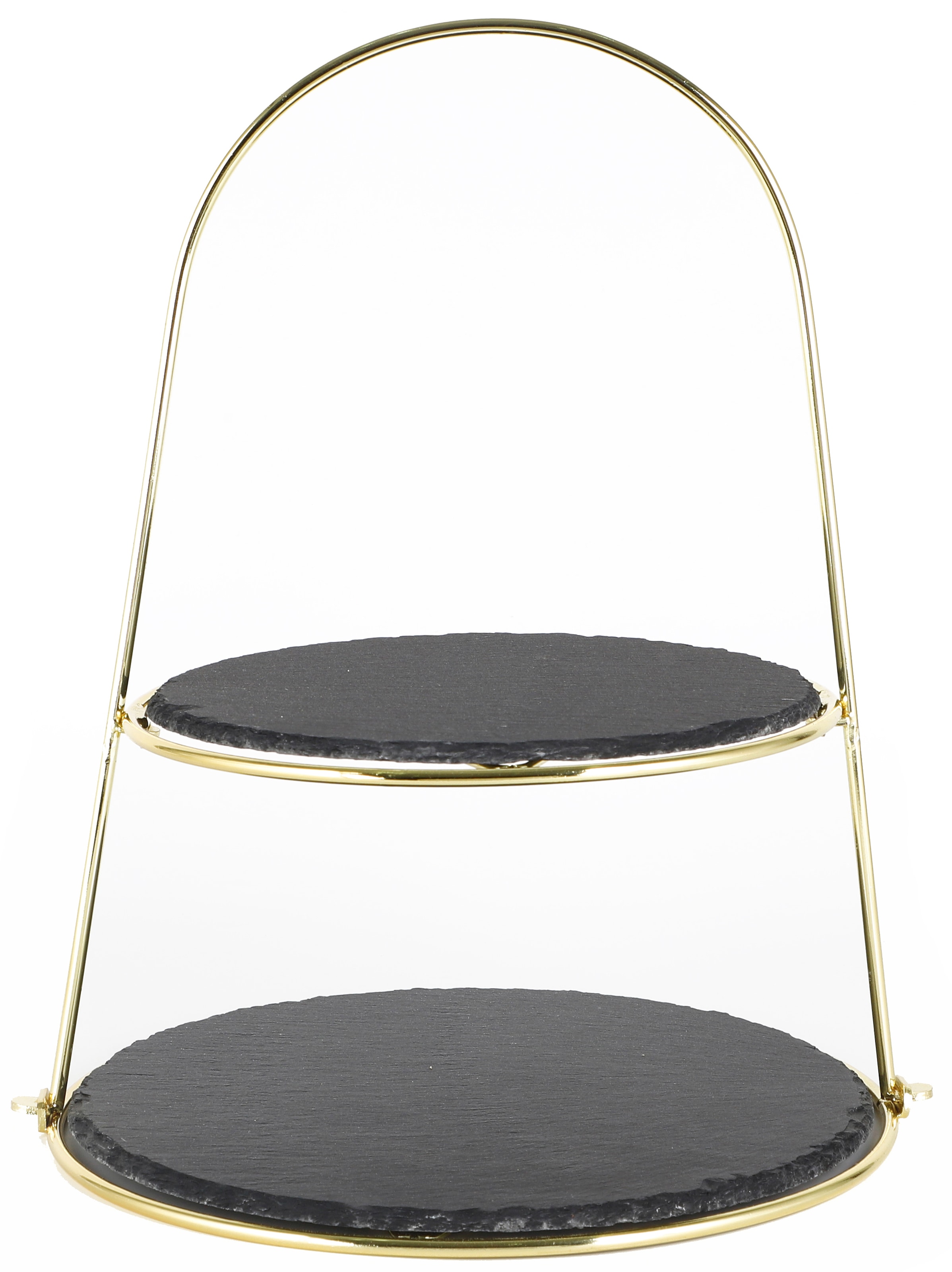 ECHTWERK Etagere »Schiefer Etagere«, mit 2 Ebenen Naturschiefer und Bügelgr günstig online kaufen