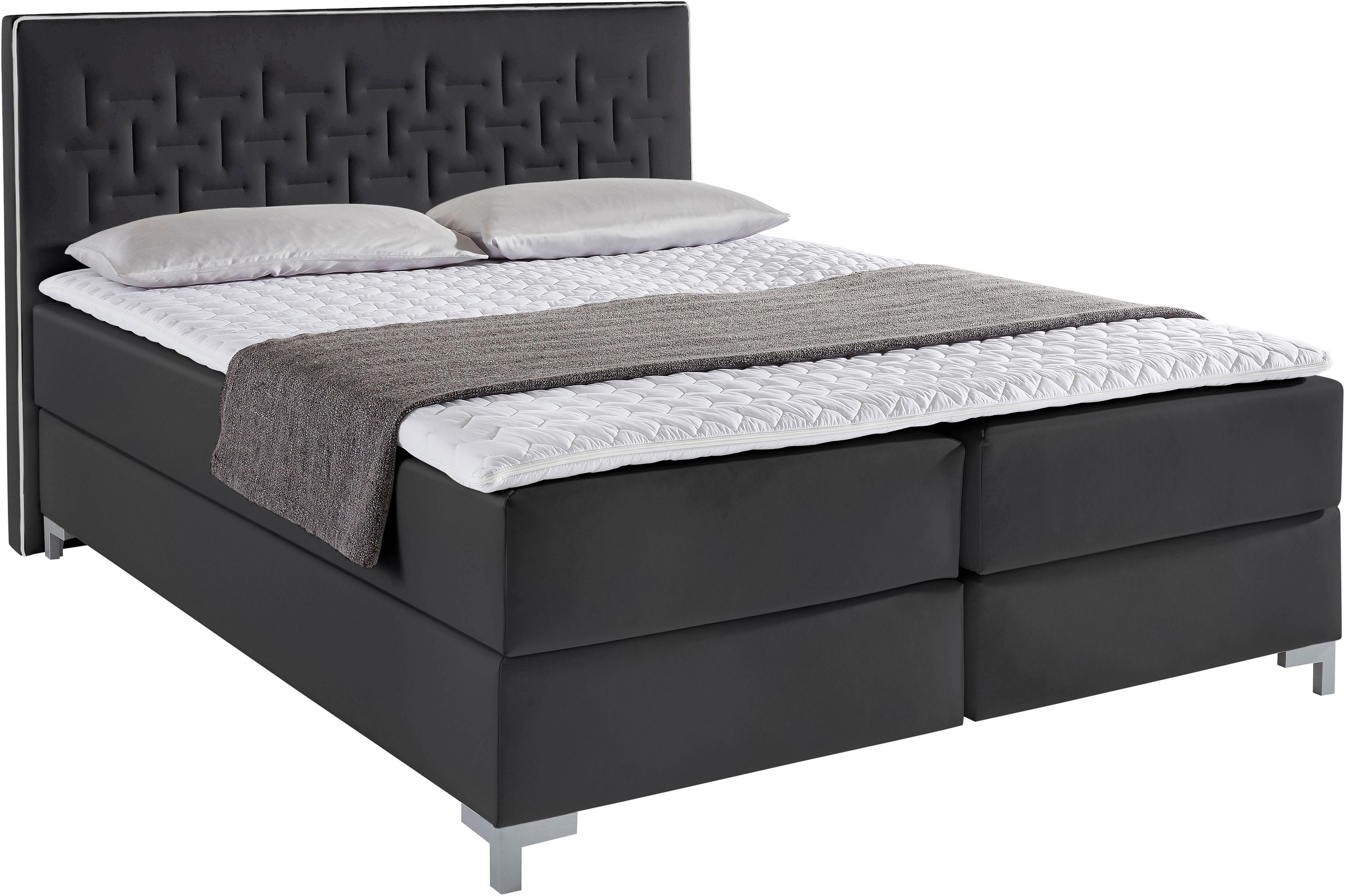 Home affaire Boxspringbett »Coos« mit besonderer Steppung im Kopfteil, 3 Ma günstig online kaufen