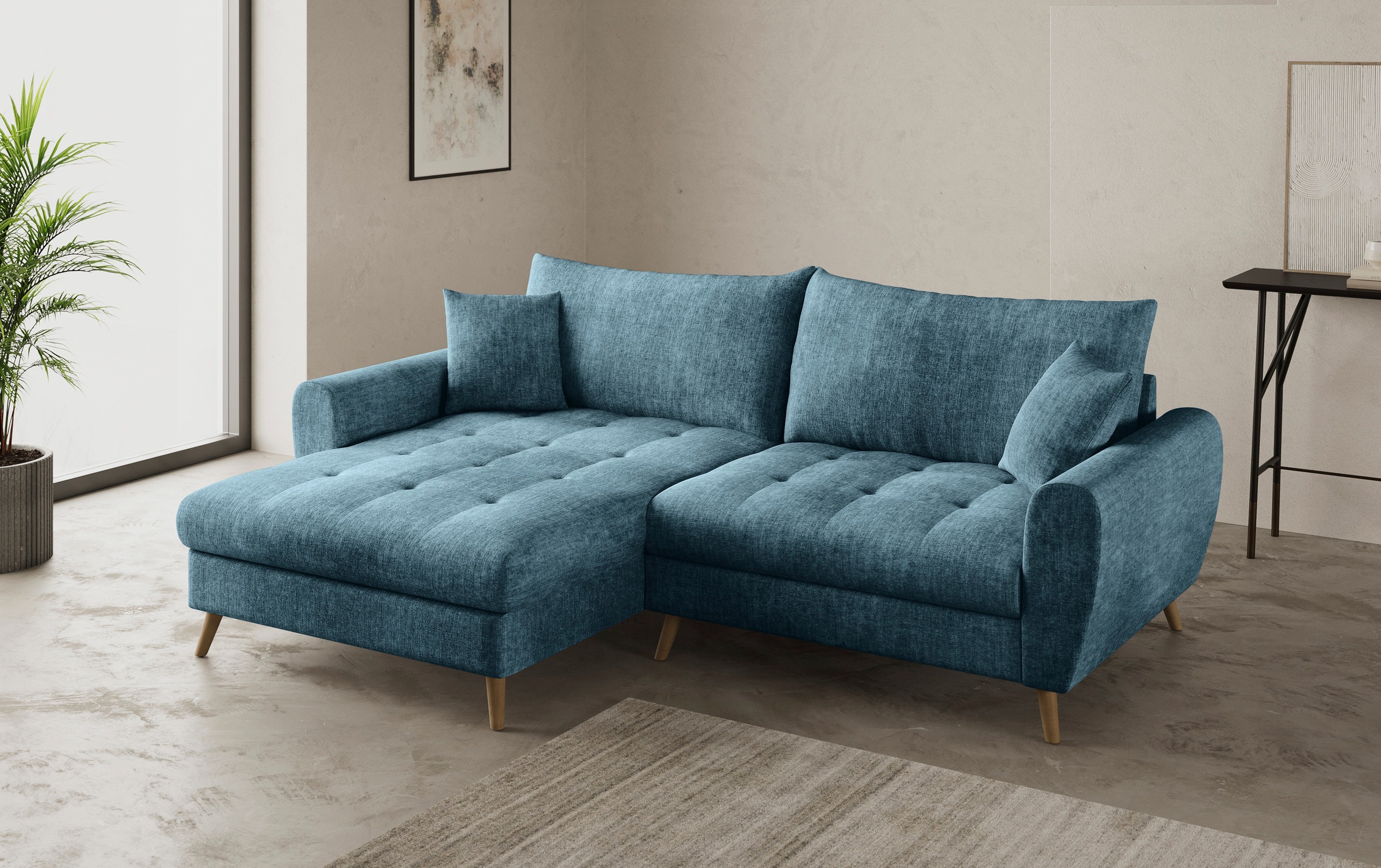 Mr. Couch Ecksofa »Blackburn II L-Form«, Wahlweise mit Kaltschaumpolsterung bis 140 kg belastbar