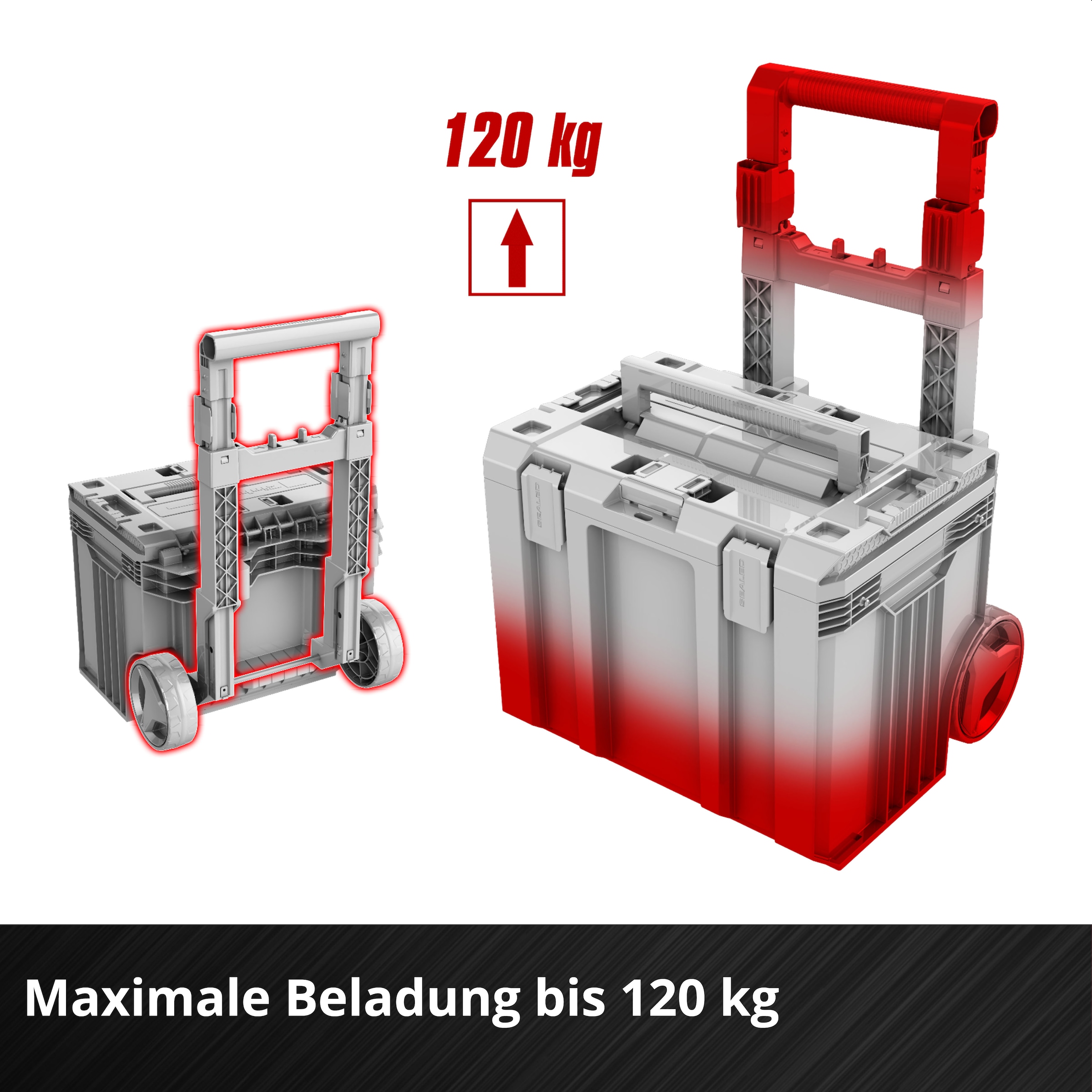 Einhell Werkzeugkoffer »E-Case L with wheels SEALED«