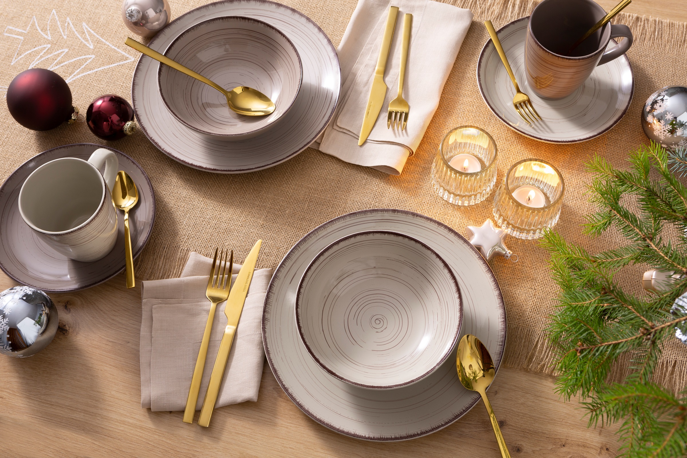 my home Kombiservice »Geschirr-Set, Service Mösing«, (Set, 16 tlg.), Geschi günstig online kaufen