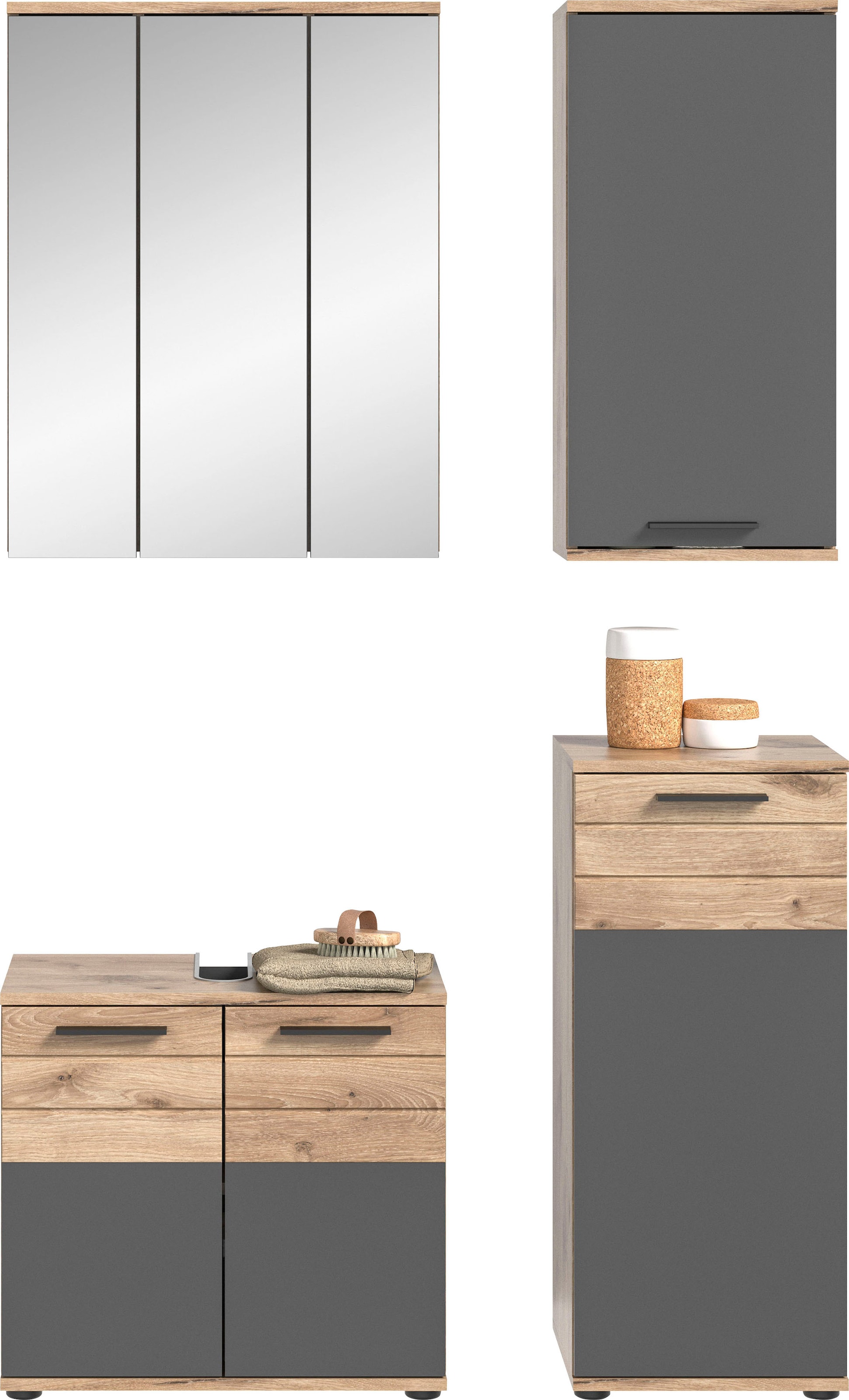 INOSIGN Badmöbel-Set »Riga, 4 teilig, bestehend aus:«, (Set, 4 St.), Waschb günstig online kaufen