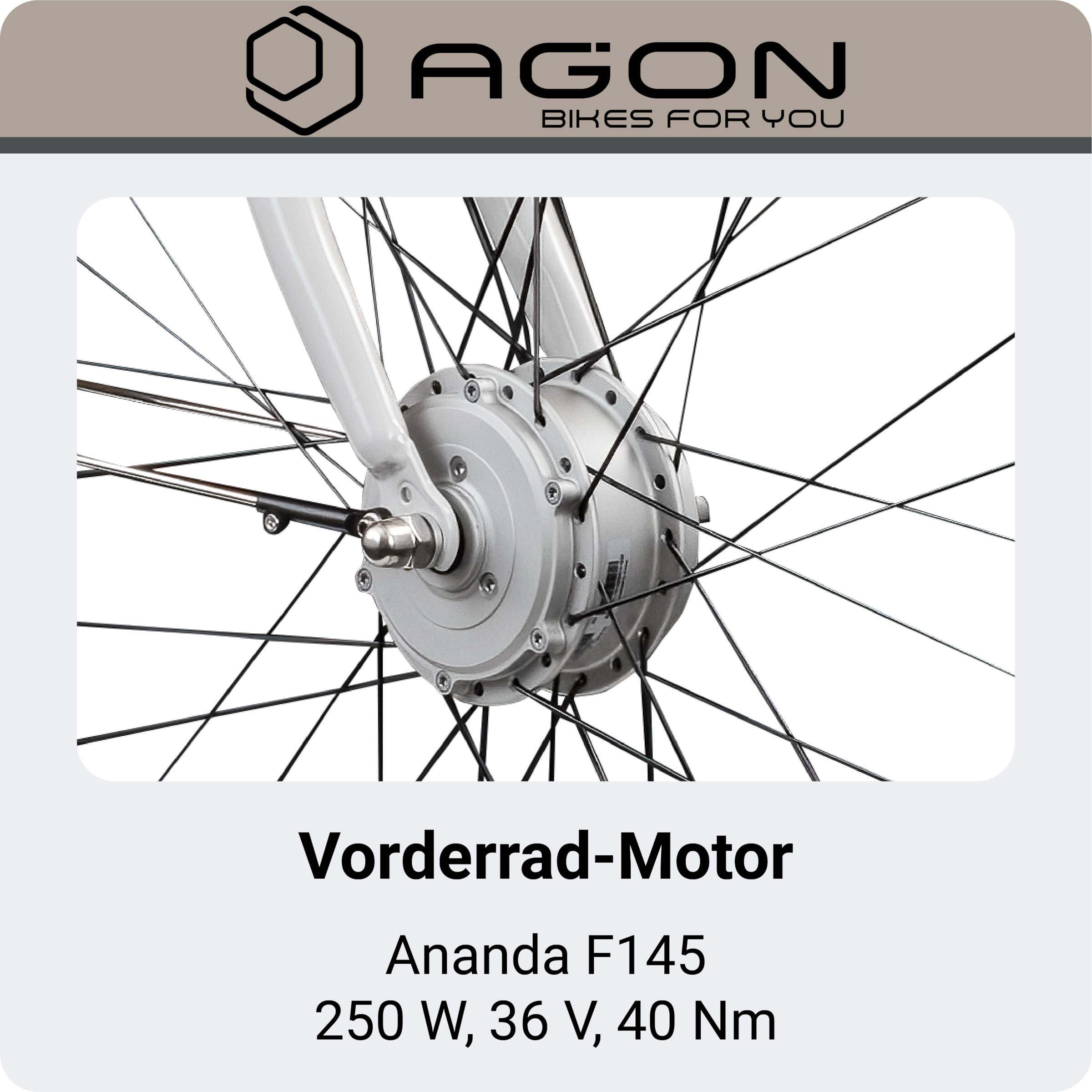 AGON »Aurora« 3 Gang Nabenschaltung Frontmotor 250 W Pedelec, Elektrofahrrad für Damen u. Herren