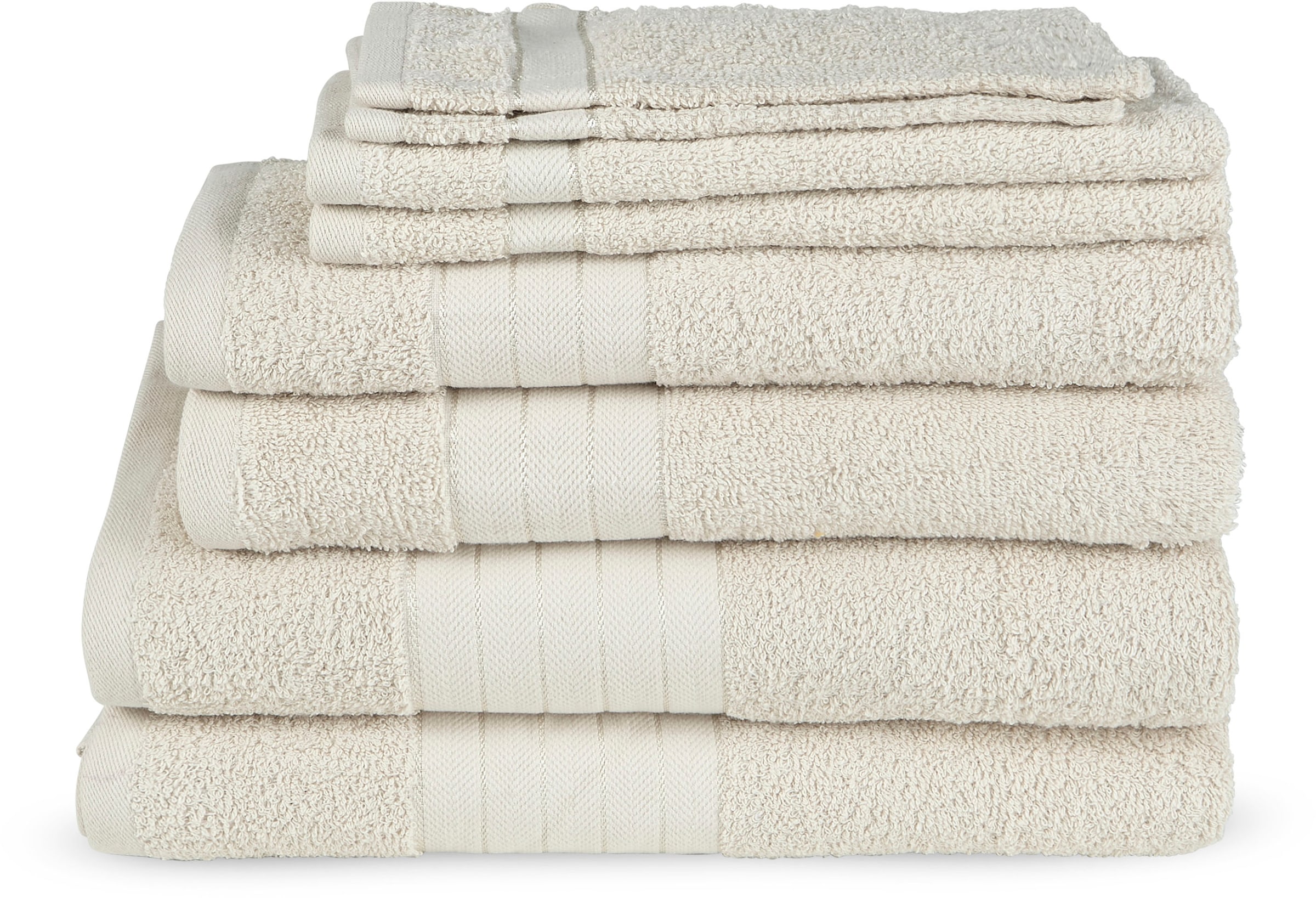 Emotion Handtuch Set »Uni« Baumwolle, Walkfrottee, Bordüre, 500 GSM, Einfar günstig online kaufen