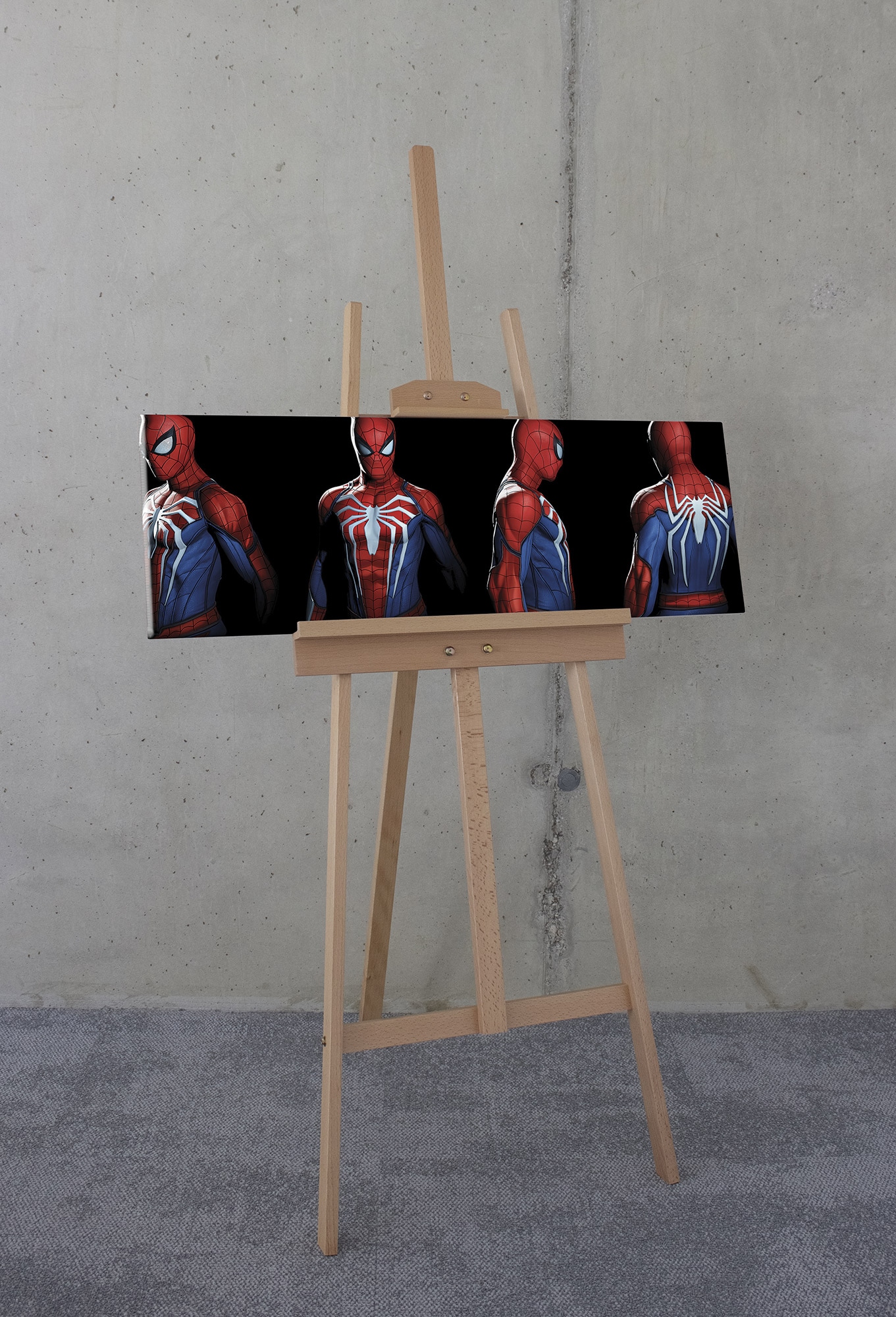 Komar Leinwandbild »Marvel Spider-Man Portrait Photos«, Disney, (Set, 1 St.), 90 x 30 cm (Breite x Höhe) - Kinderzimmer, Dekoration