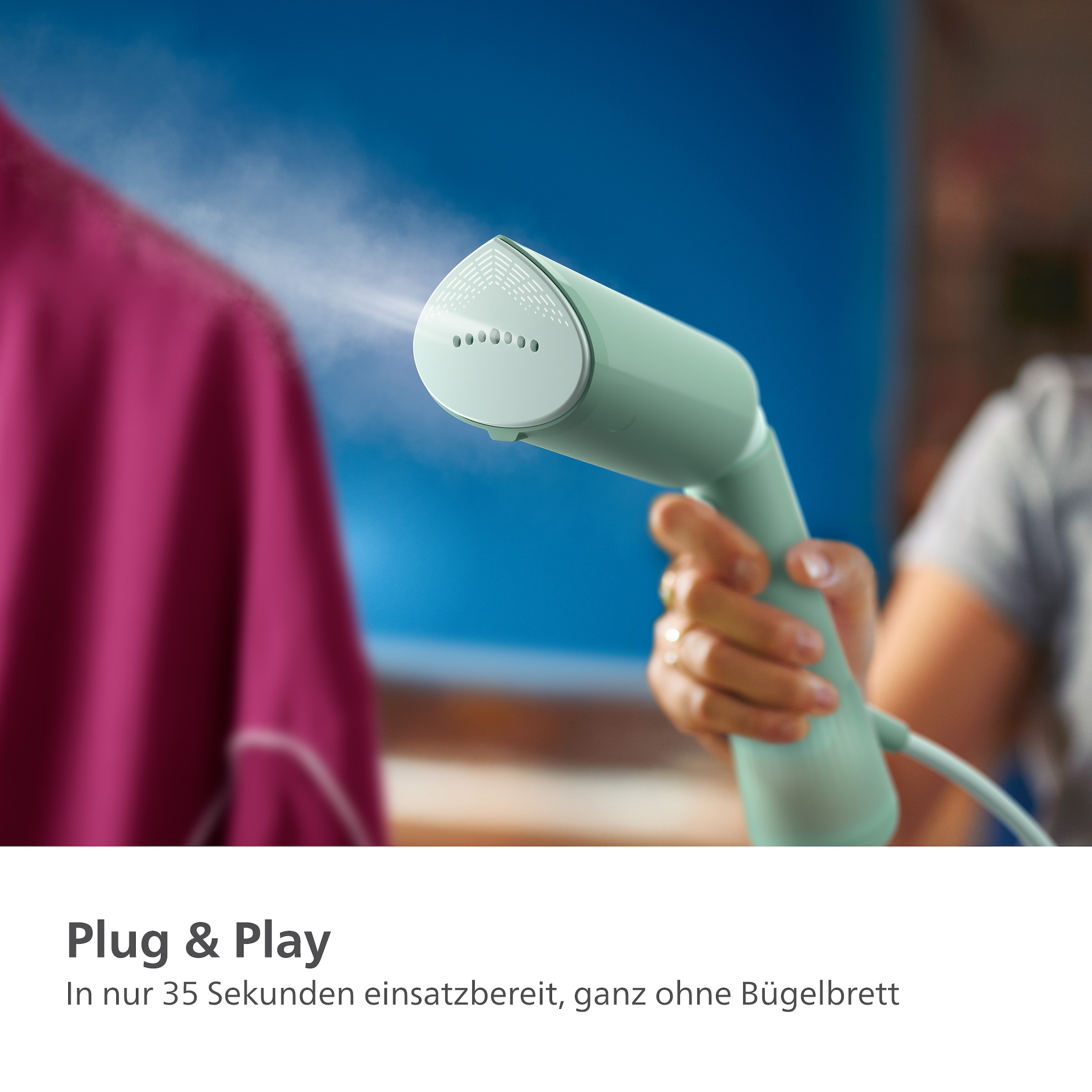 Philips Dampfbürste »STH5010/70 "Styler", 120 ml abnehmbarer Wassertank«, 1400 W, Steamer im schlanken Design, Aufbewahrungstasche inkl.