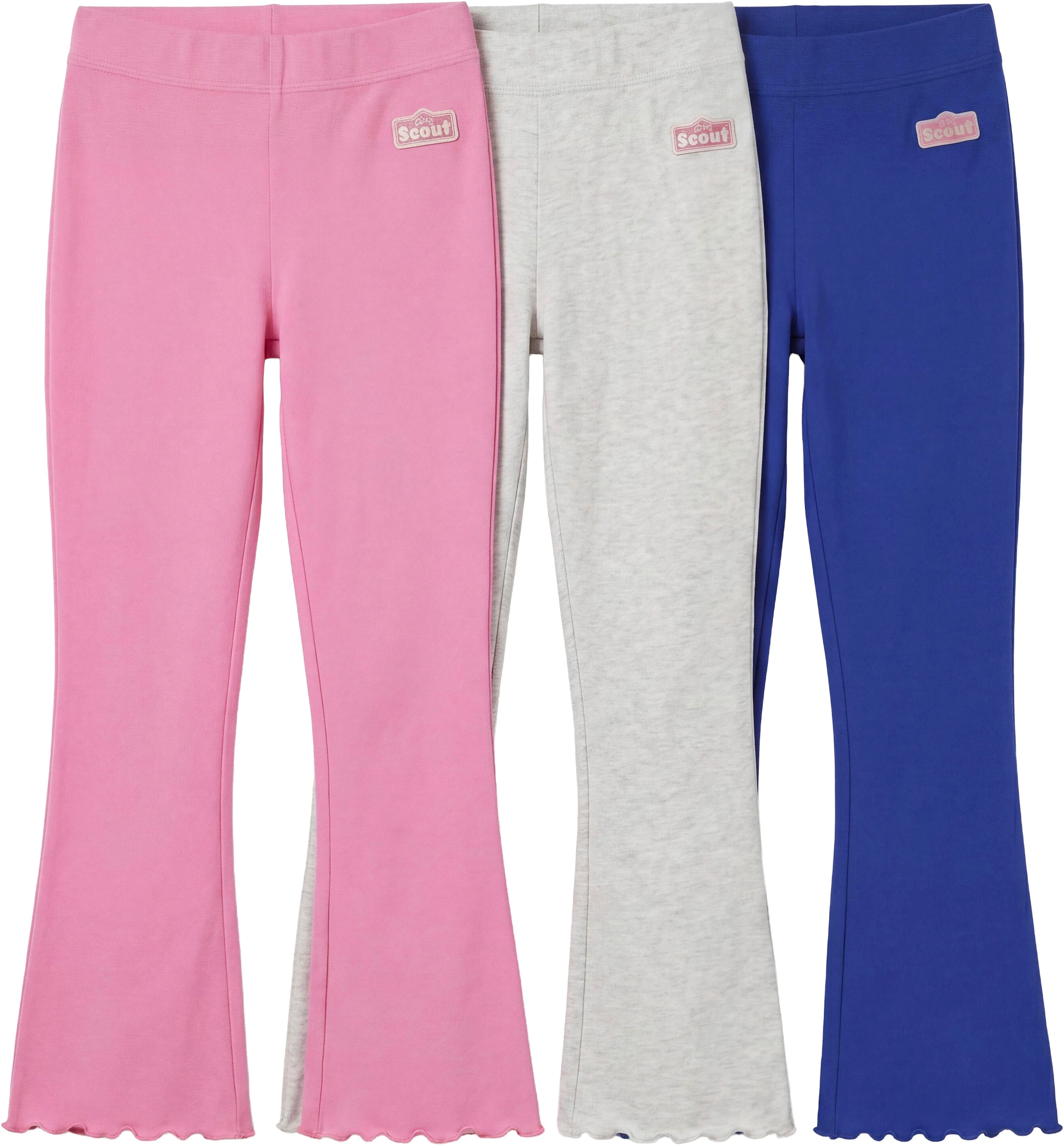 Scout Schlaghose »3er Packung Schlag-Leggings - NEU von SCOUT«  ausgestellte Passform, für Mädchen, mit Badge-Applikation