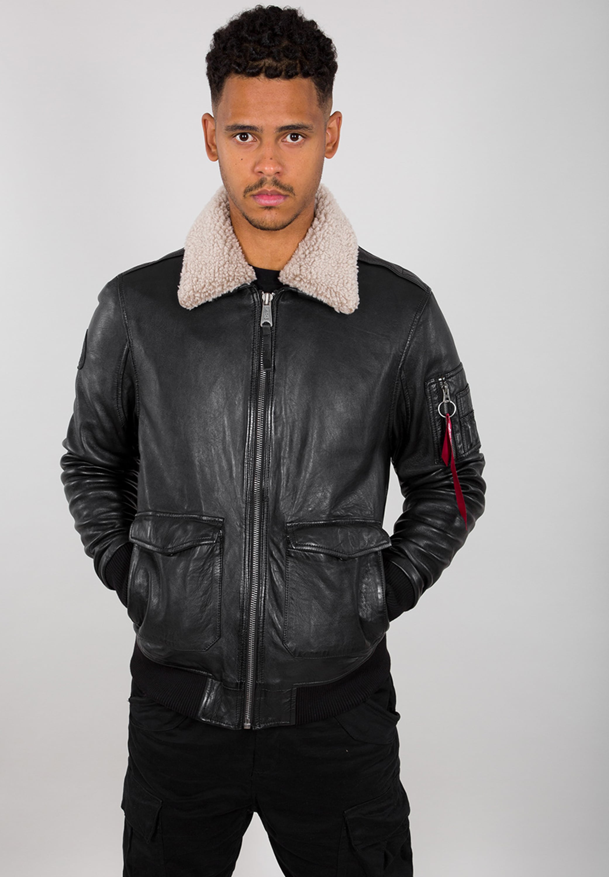 Alpha Industries Lederjacke »Alpha Industries Men - Leather & Vegan Jackets G1 Leather Jacket«