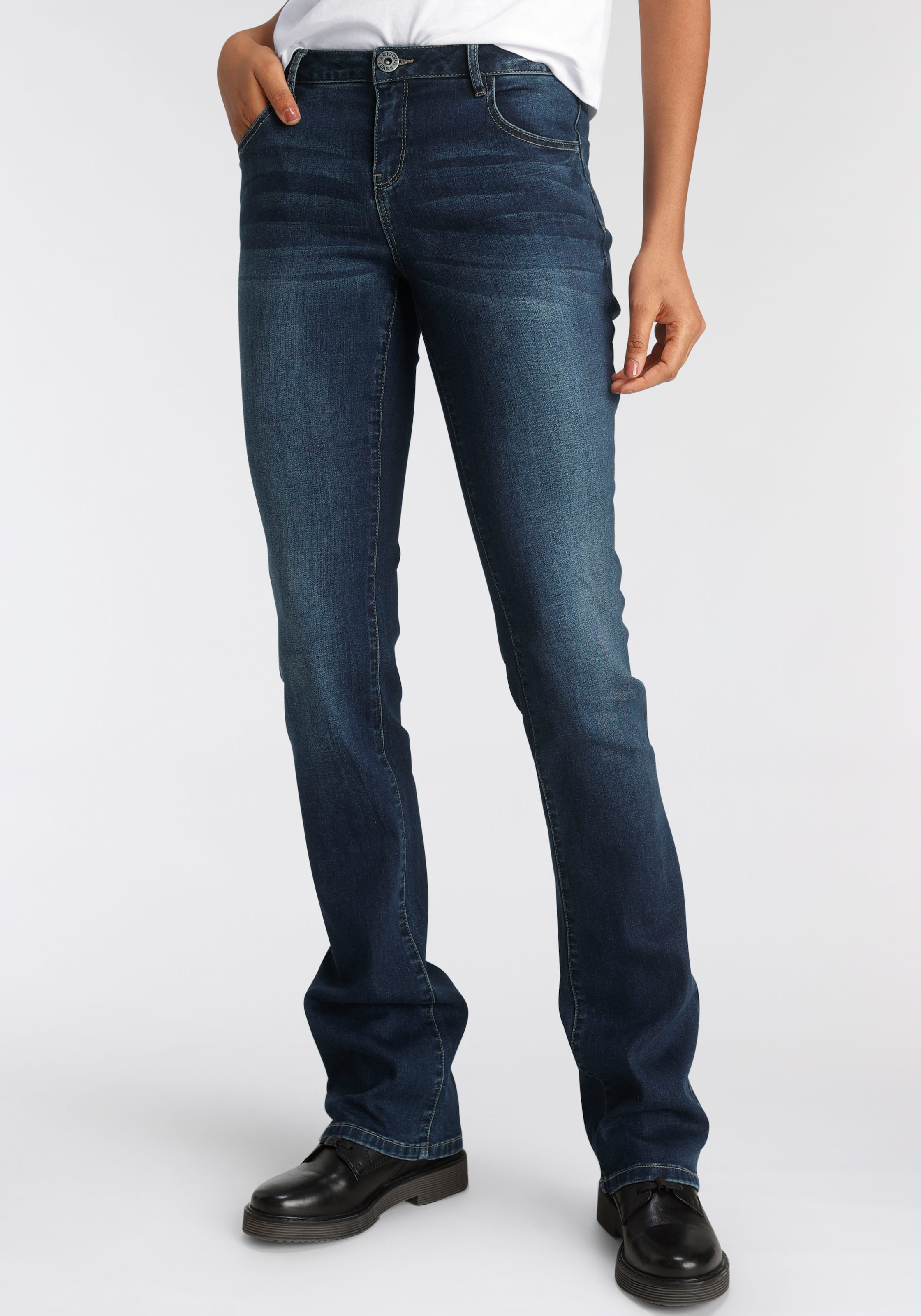 Bootcut-Jeans »Ultra-Stretch«, online bestellen Arizona Mid-Waist