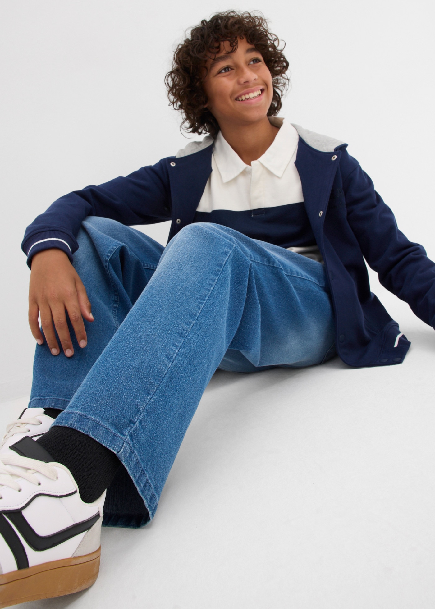 bonprix Loose-fit-Jeans für Jungen, mit leichter Waschung, im Casual-Stil