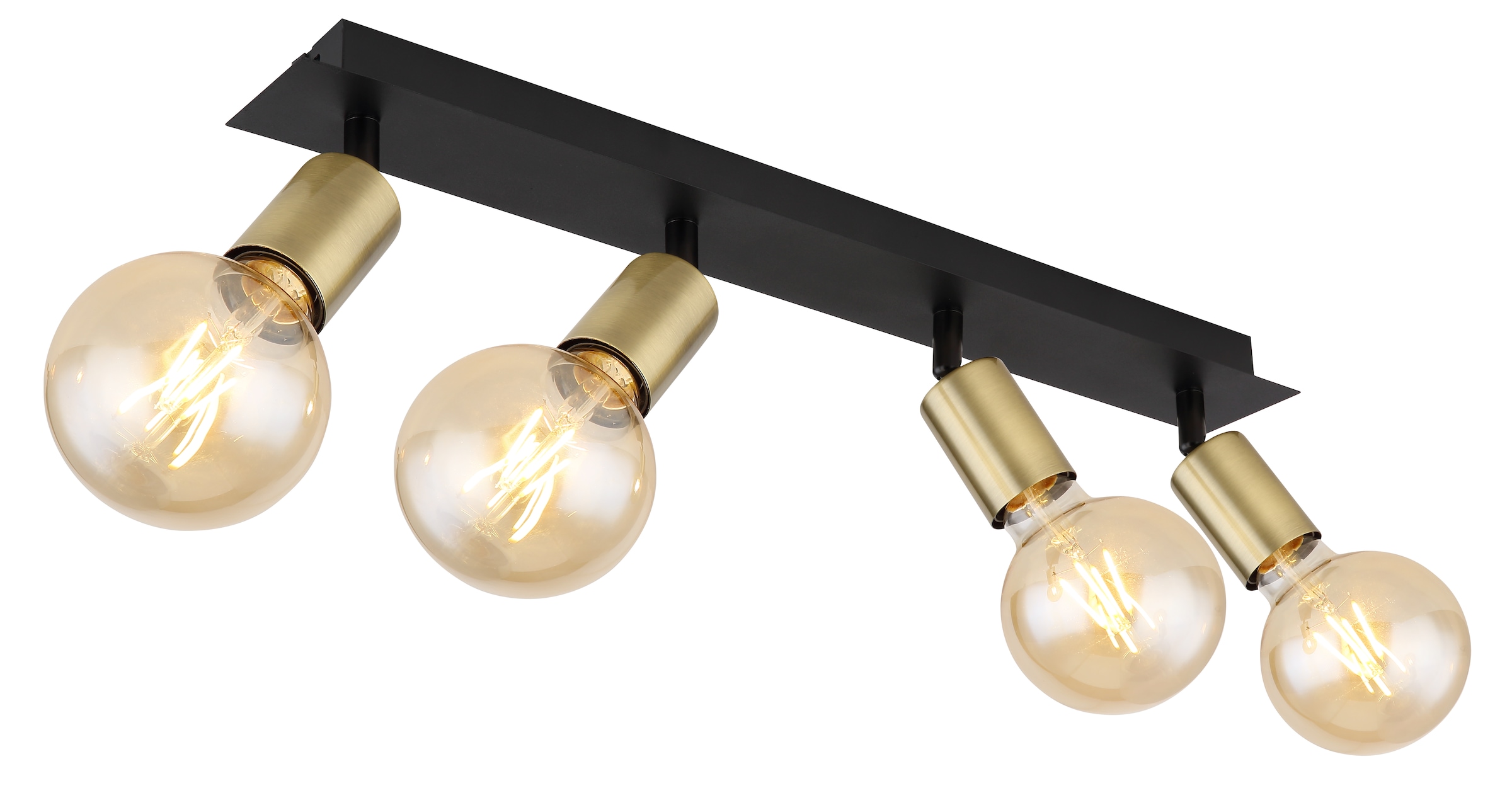 GLOBO LIGHTING Deckenstrahler »LILIANA«, Leuchtmittel E27 | ohne Leuchtmittel, Deckenstrahler/altmessing/Flur/Wohnzimmer