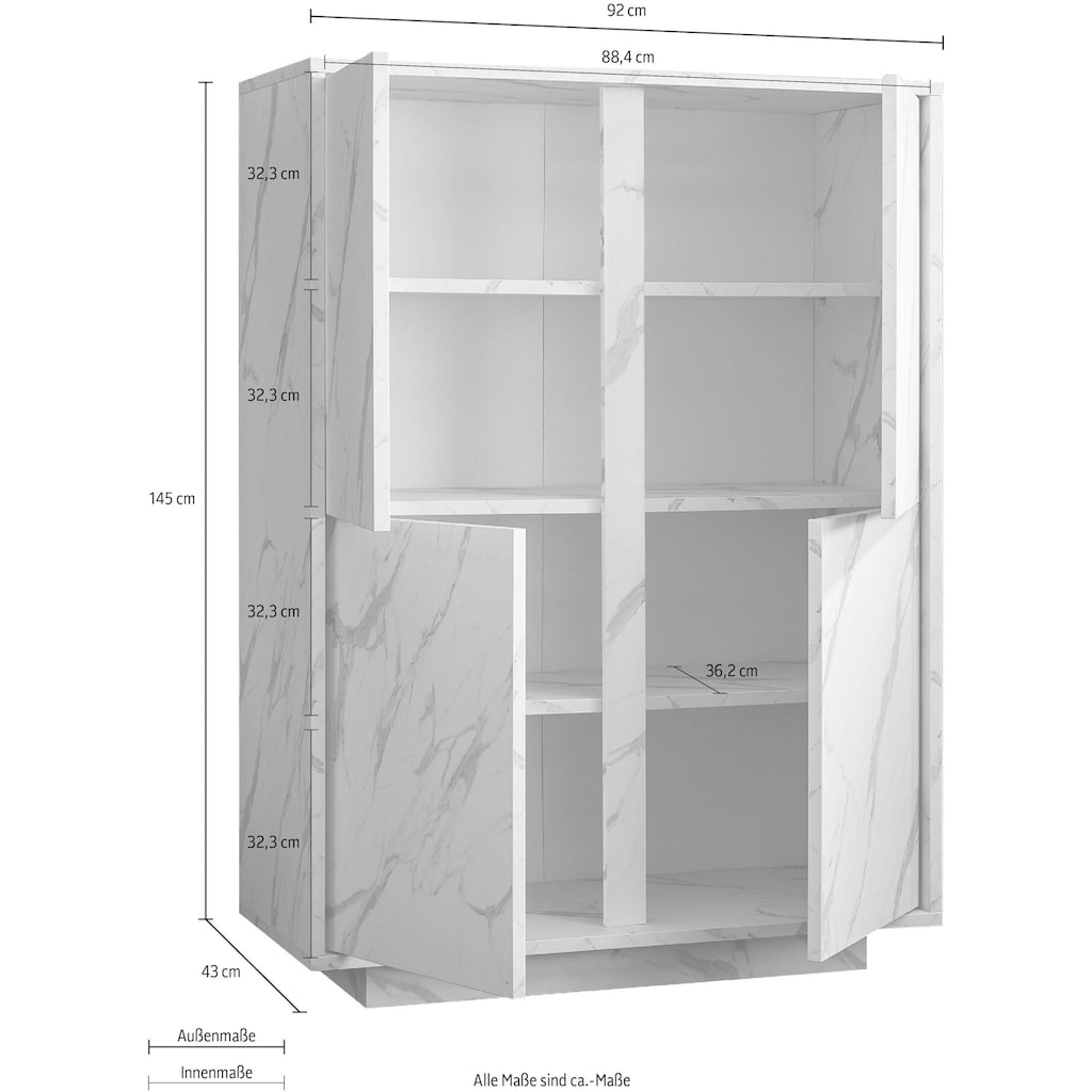 LC Highboard »Carrara«